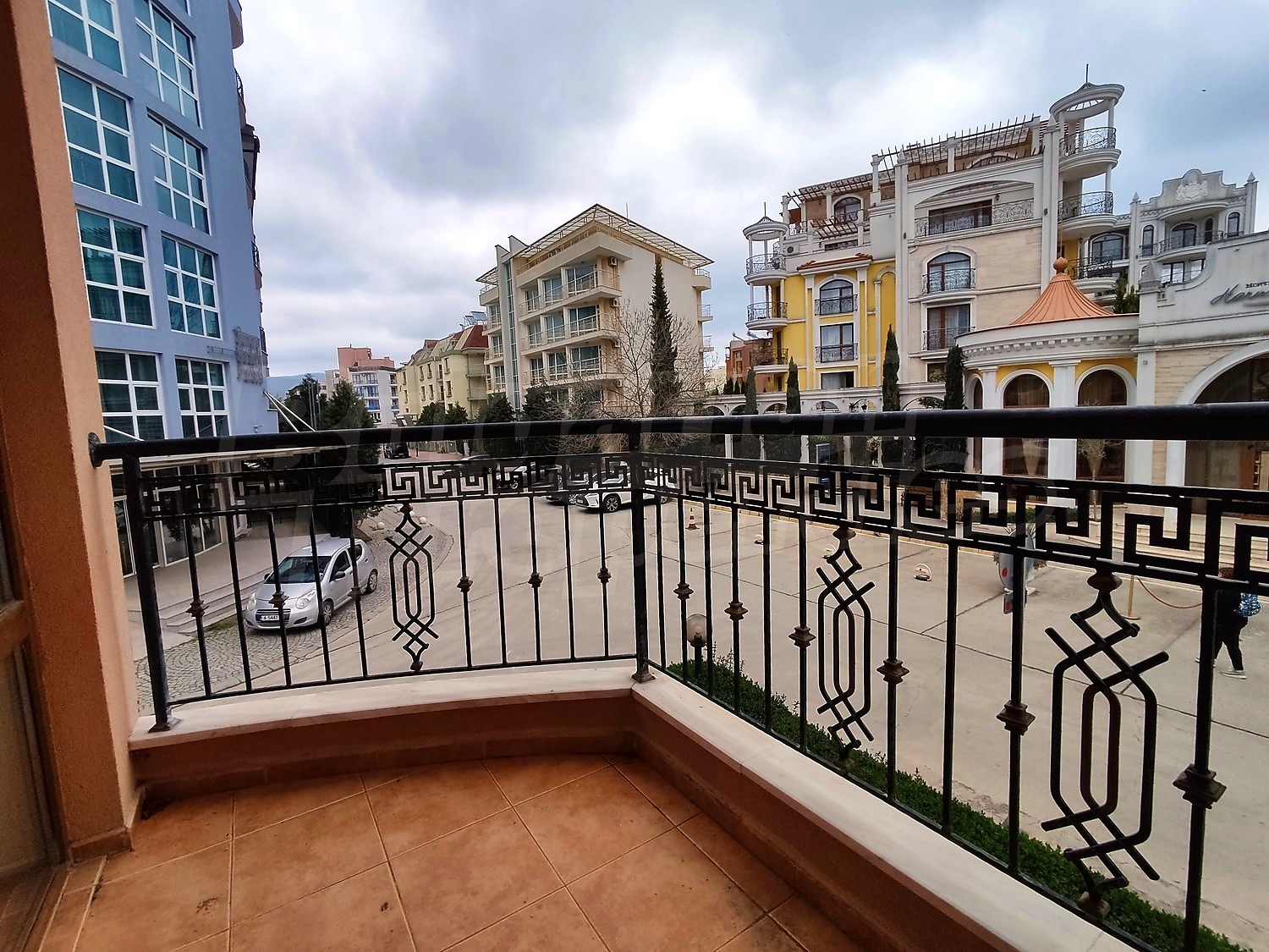 balcony, view from balcony, facade