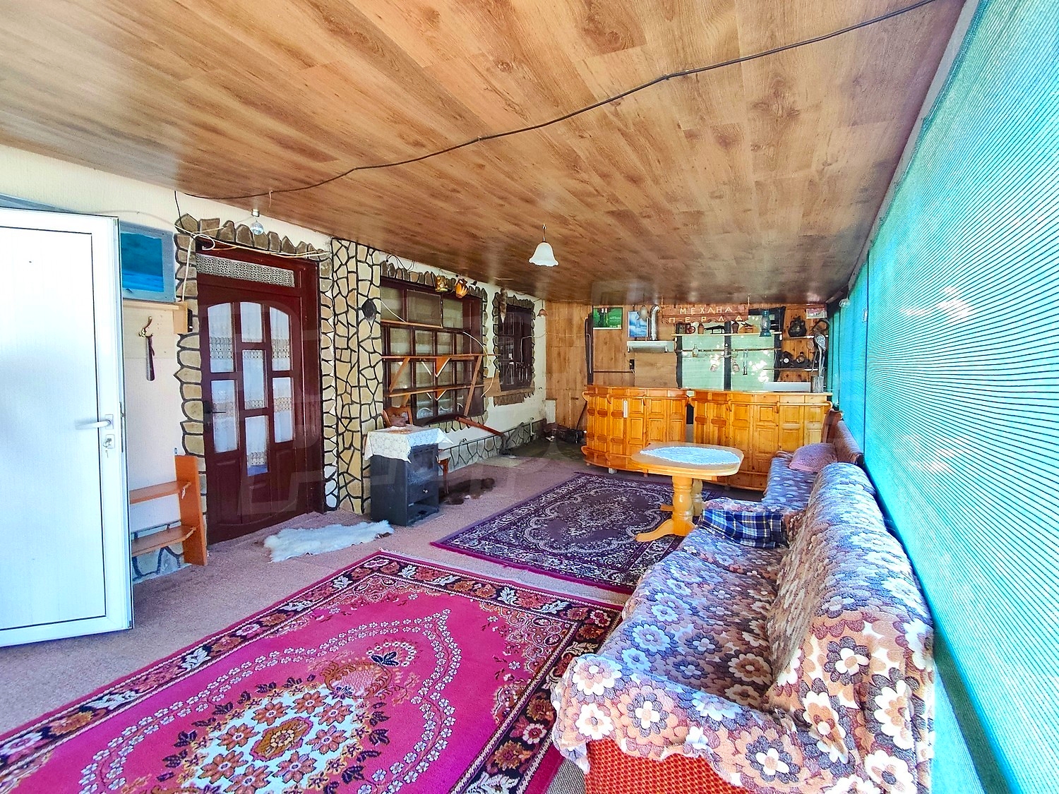 inside, furnished