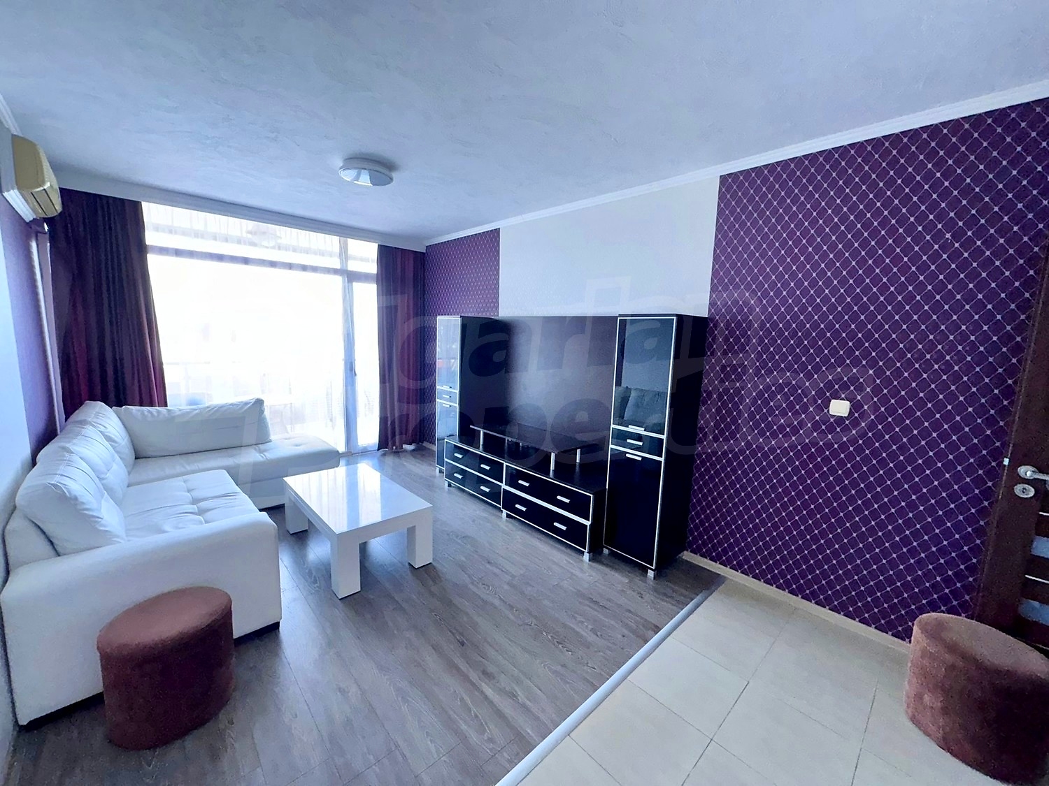 inside, living room, furnished, balcony