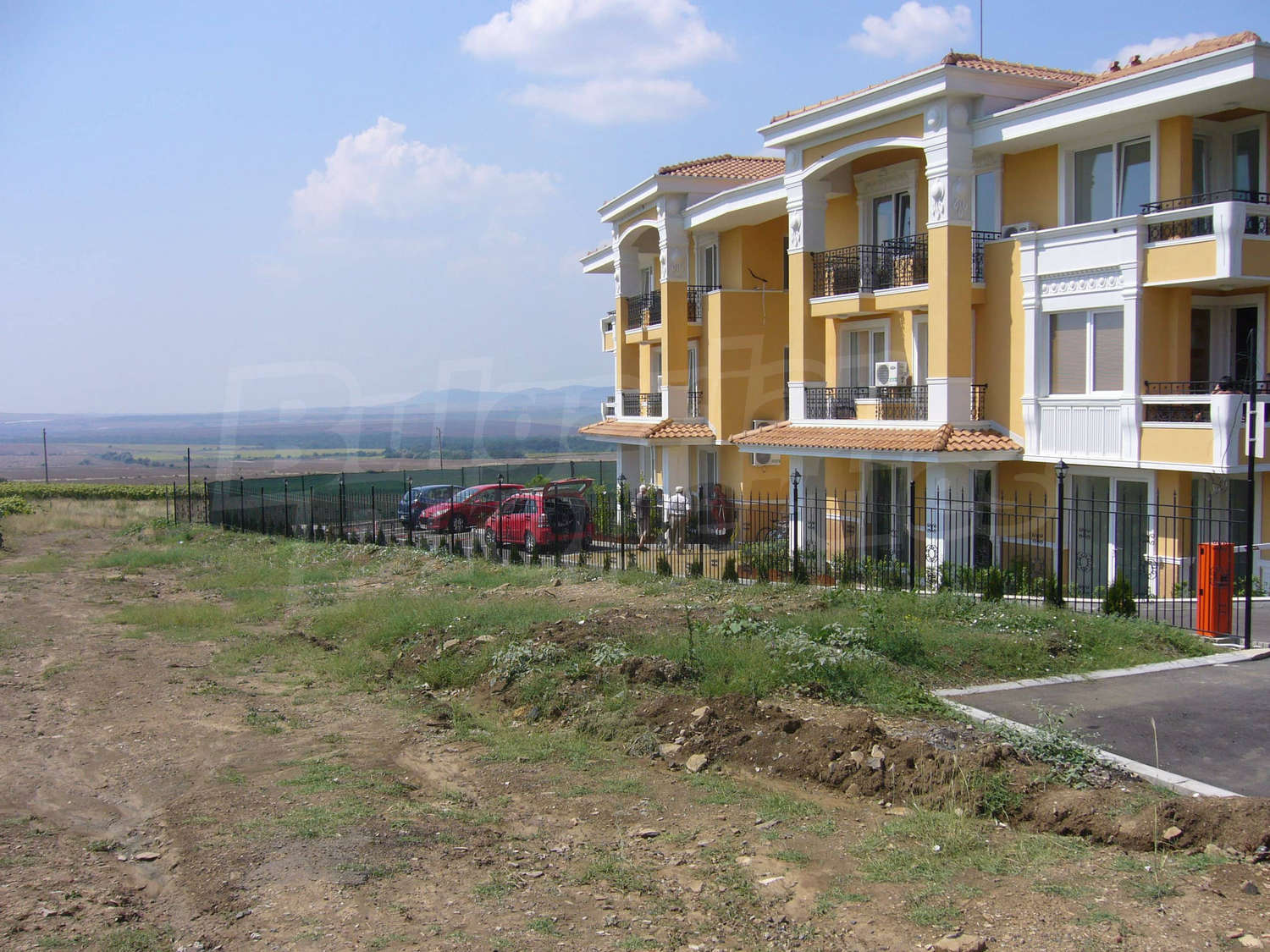 facade, outside, parking, garden