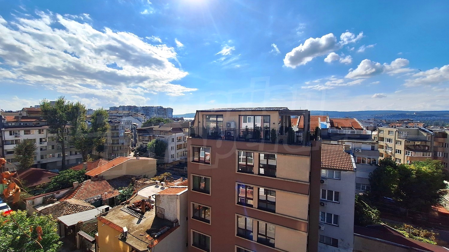 outside, view from balcony, facade