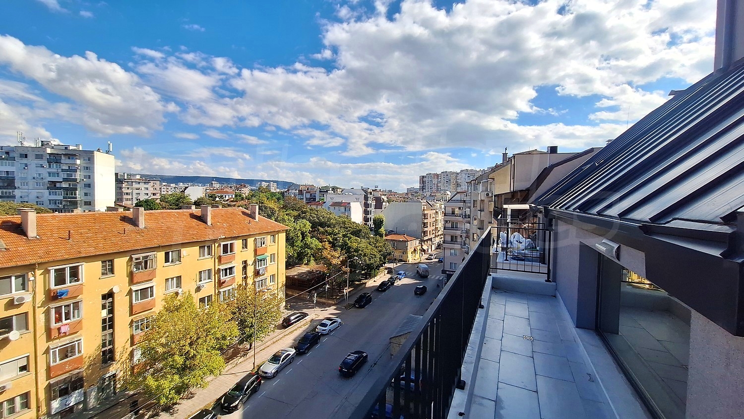 outside, view from balcony, facade