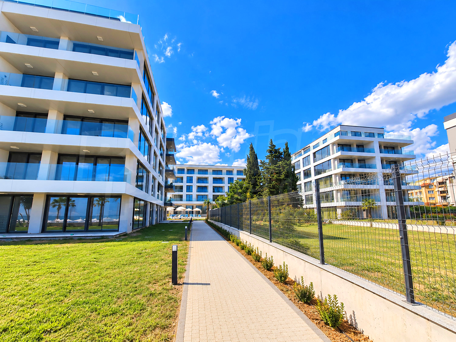 facade, garden, outside, green area