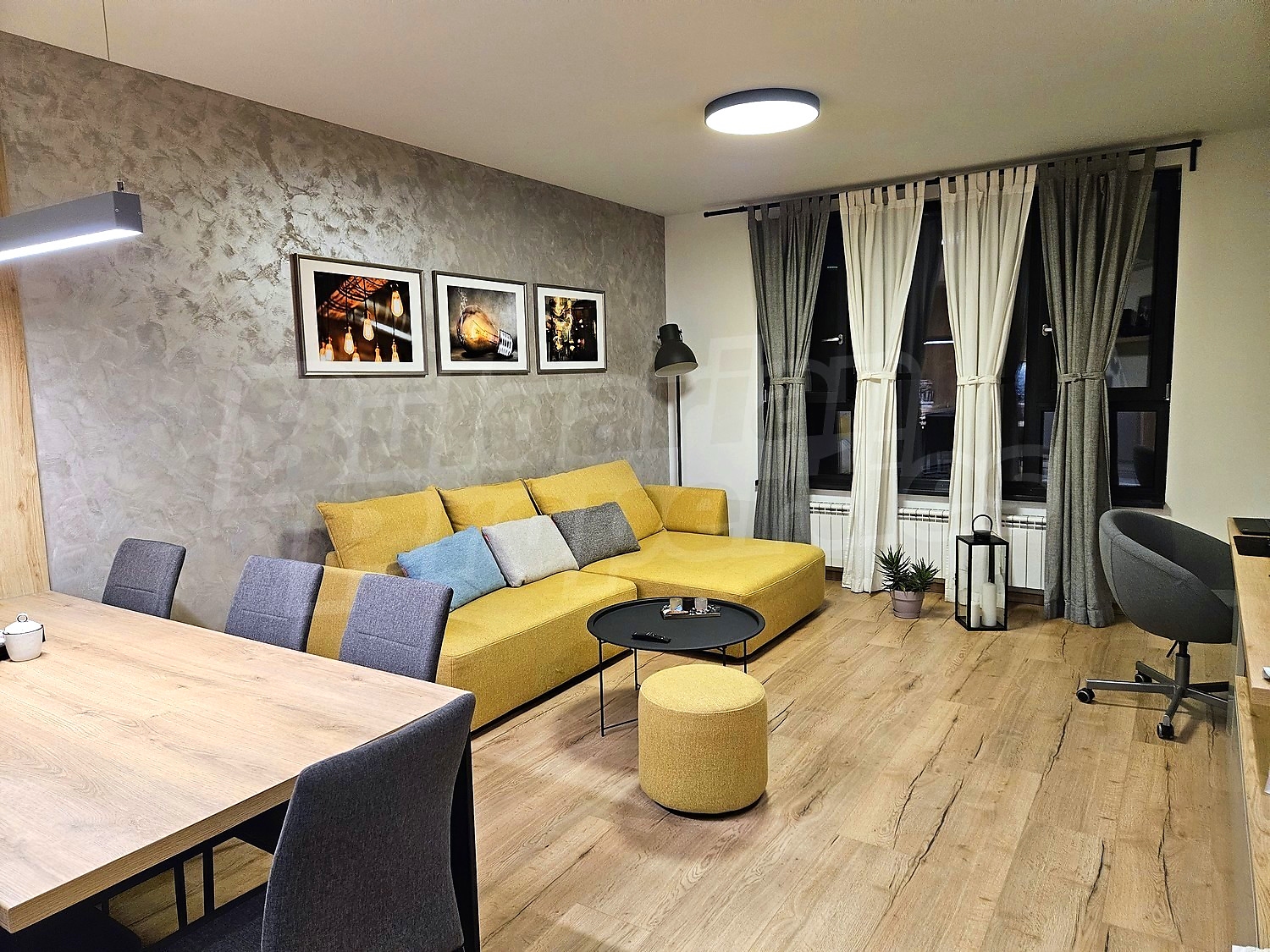 inside, living room, furnished