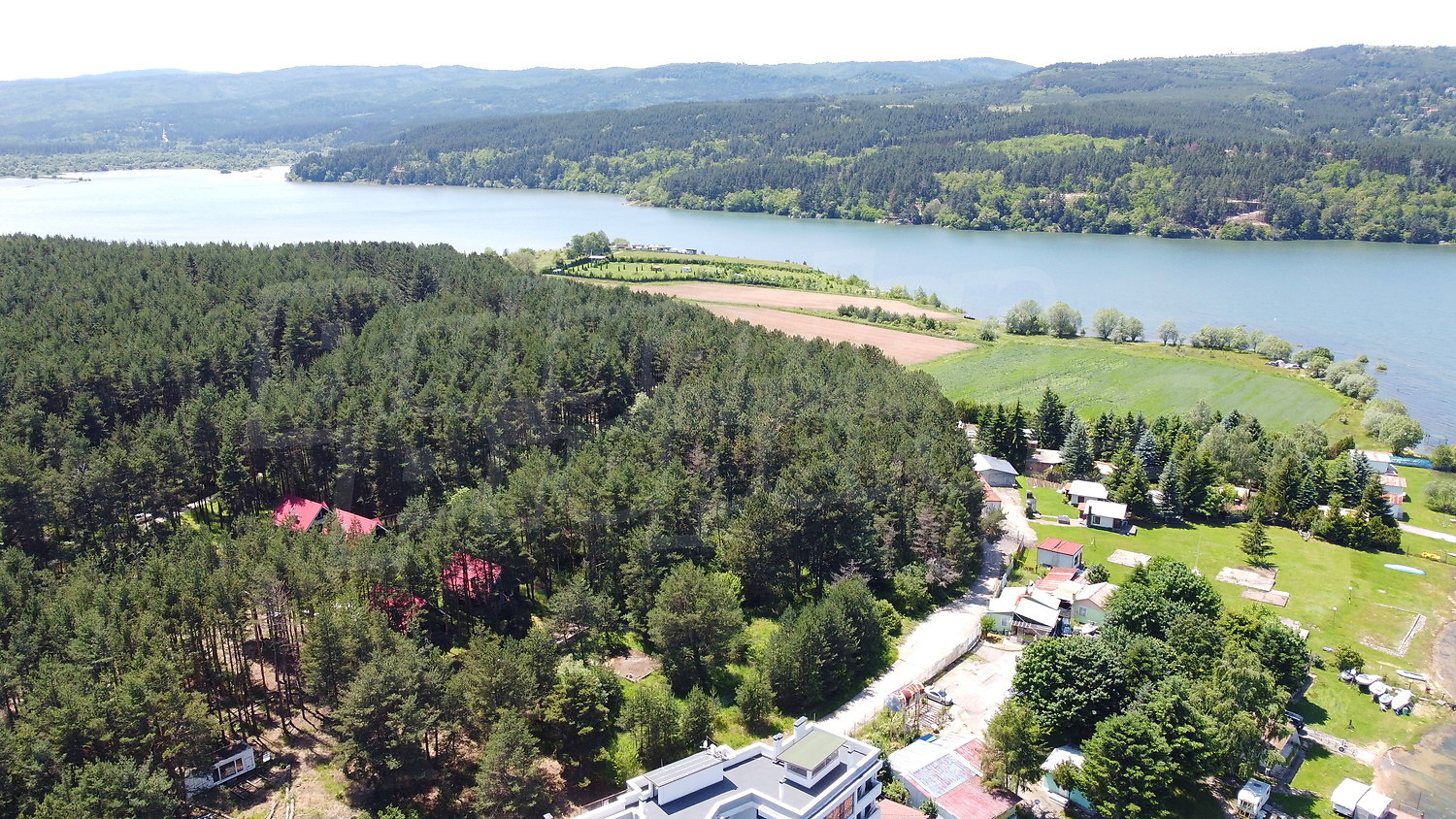 outside, green area, sea