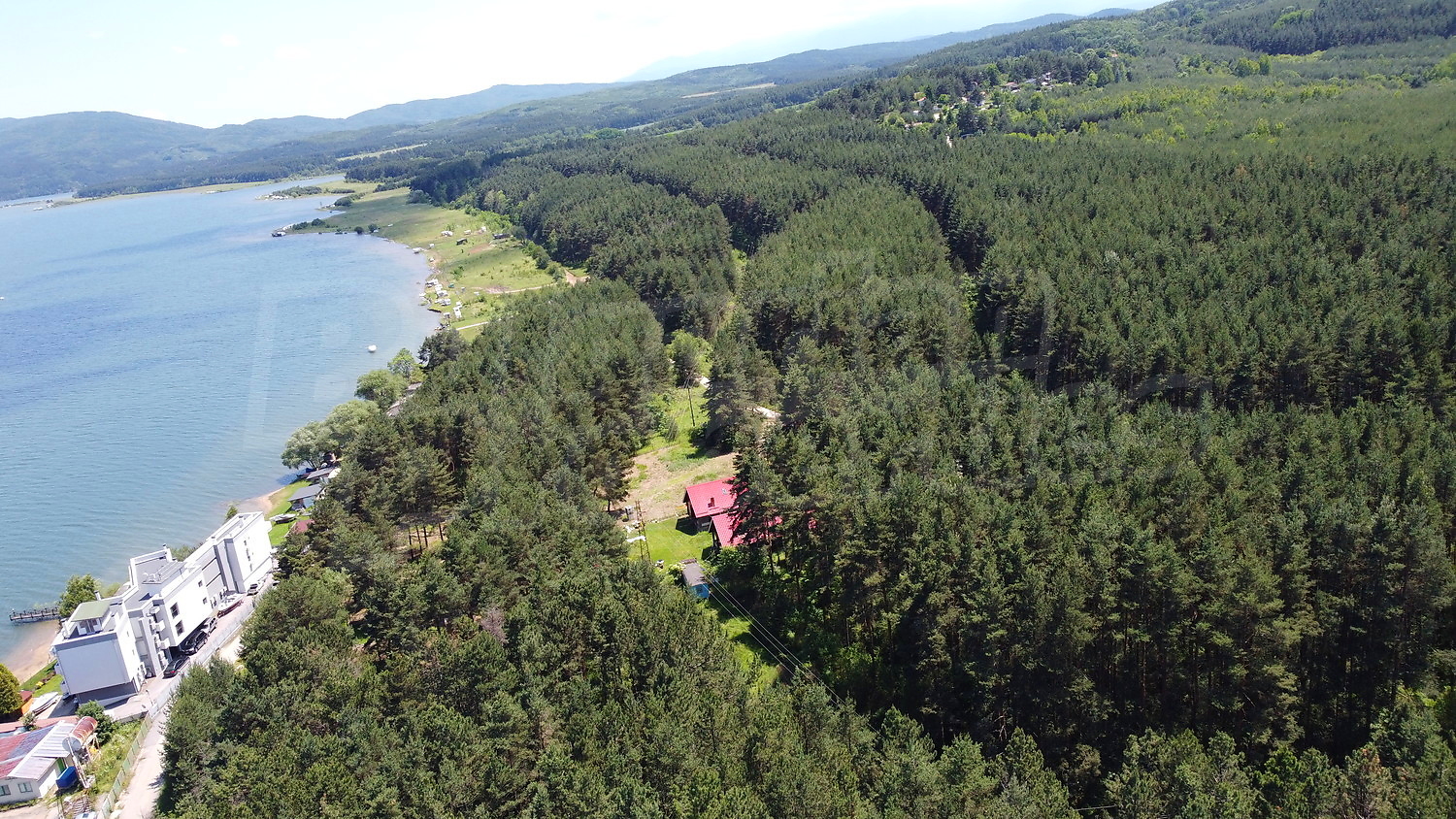 outside, green area, sea