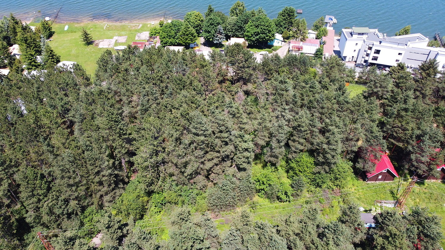 outside, green area, sea