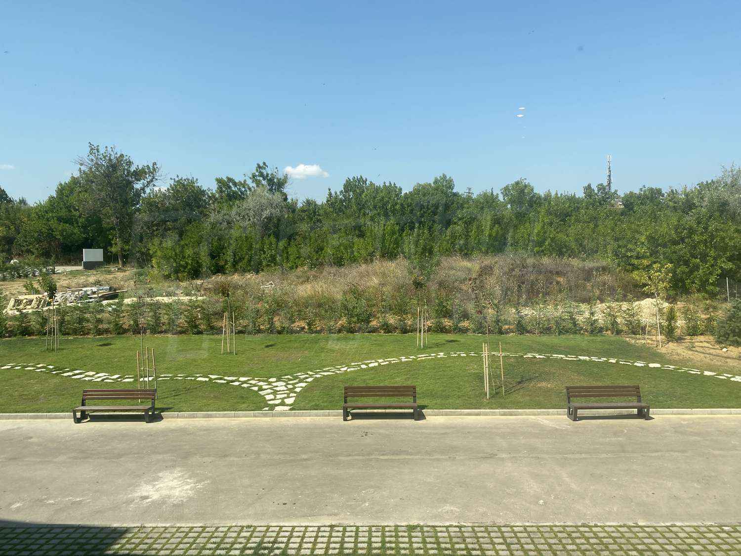 outside, green area