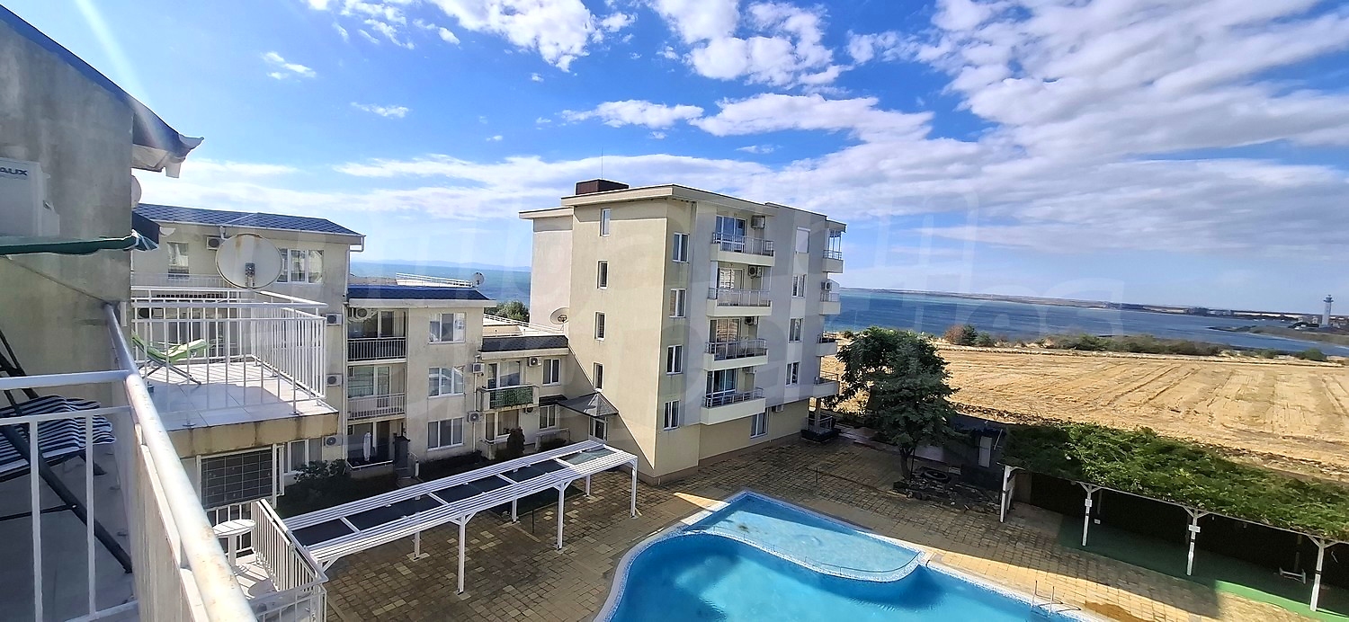 outside, pool, sea, view from balcony