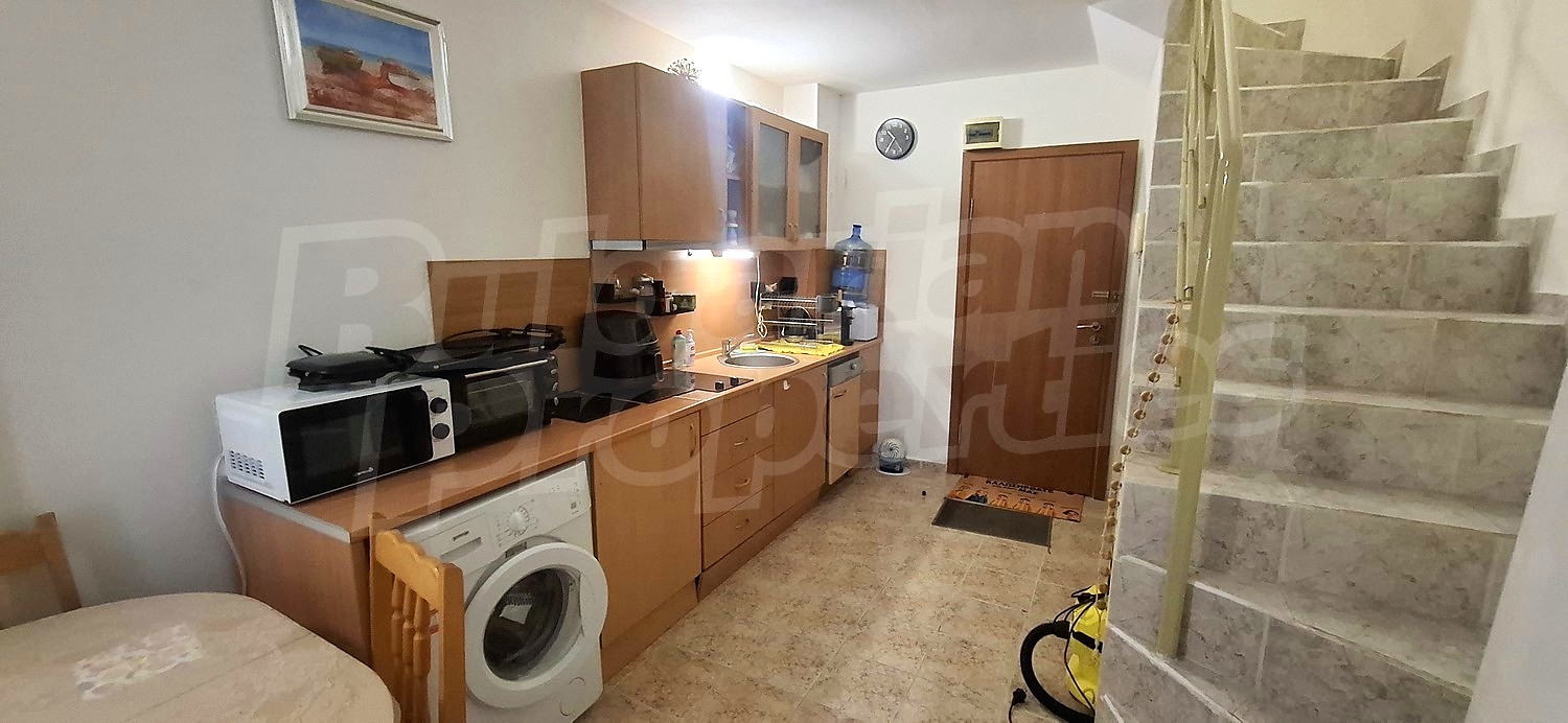 inside, kitchen, stairs, furnished