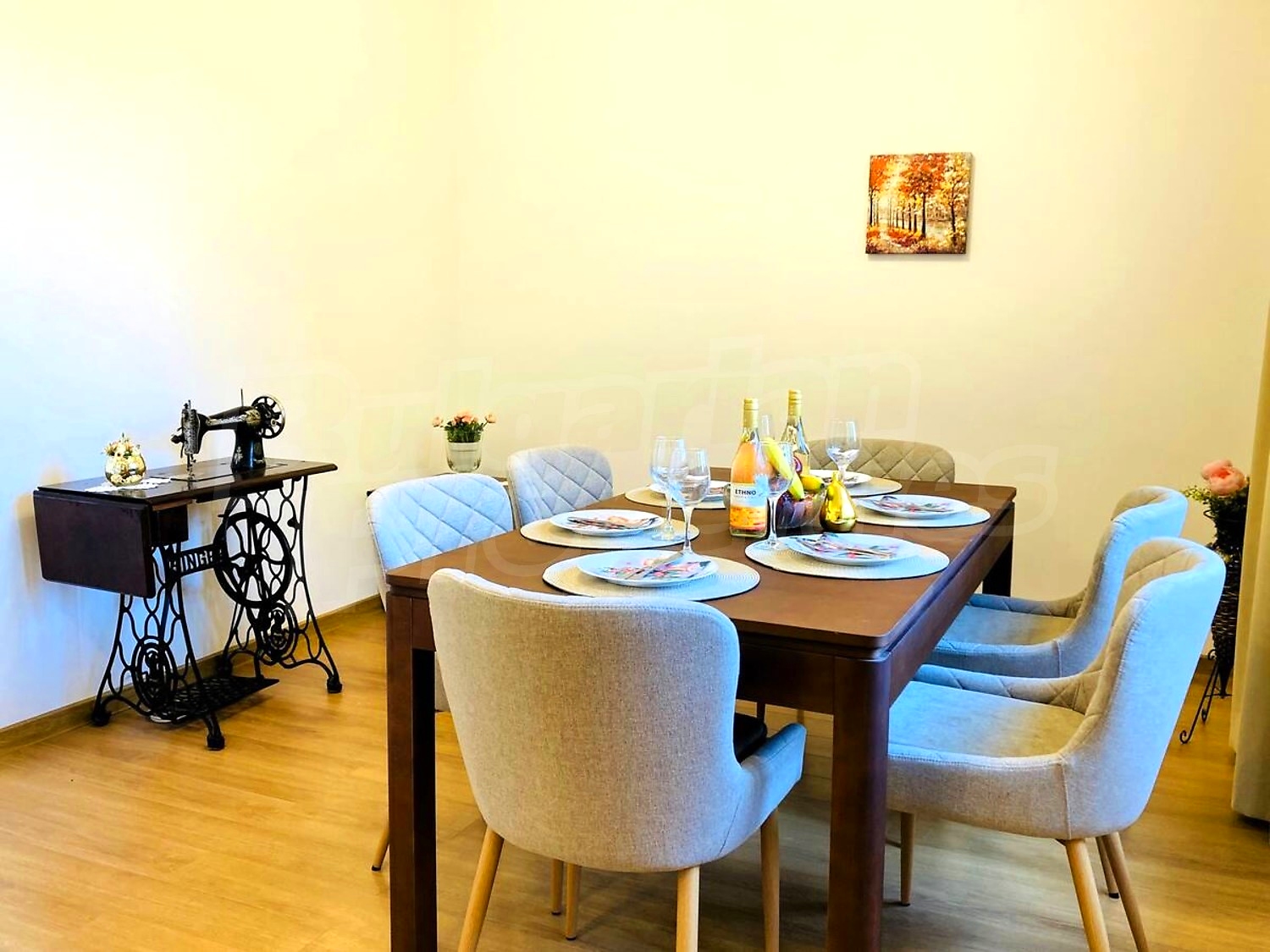 inside, furnished