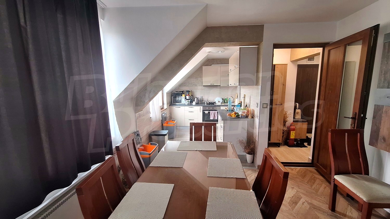 inside, kitchen, furnished