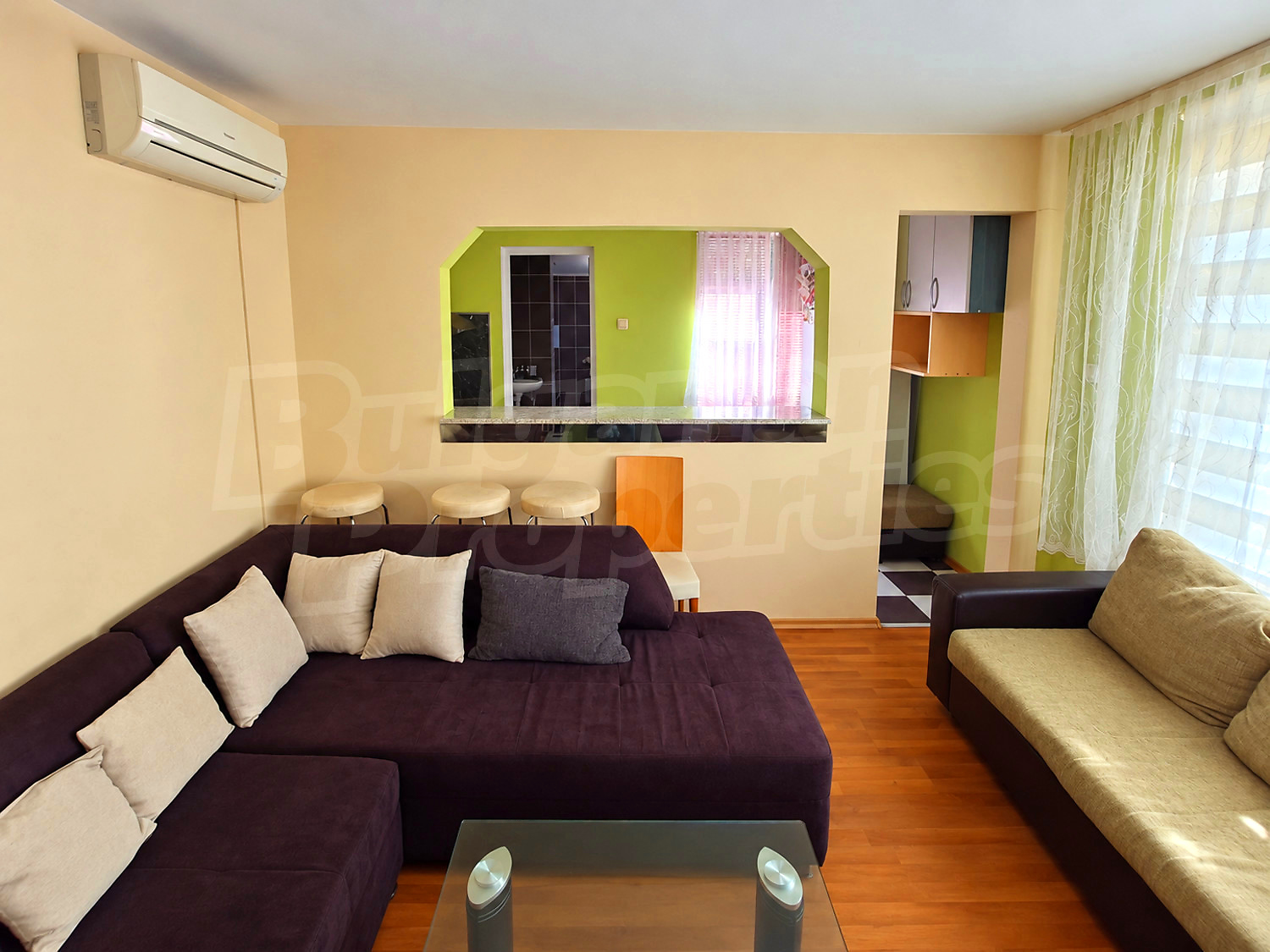 inside, living room, furnished