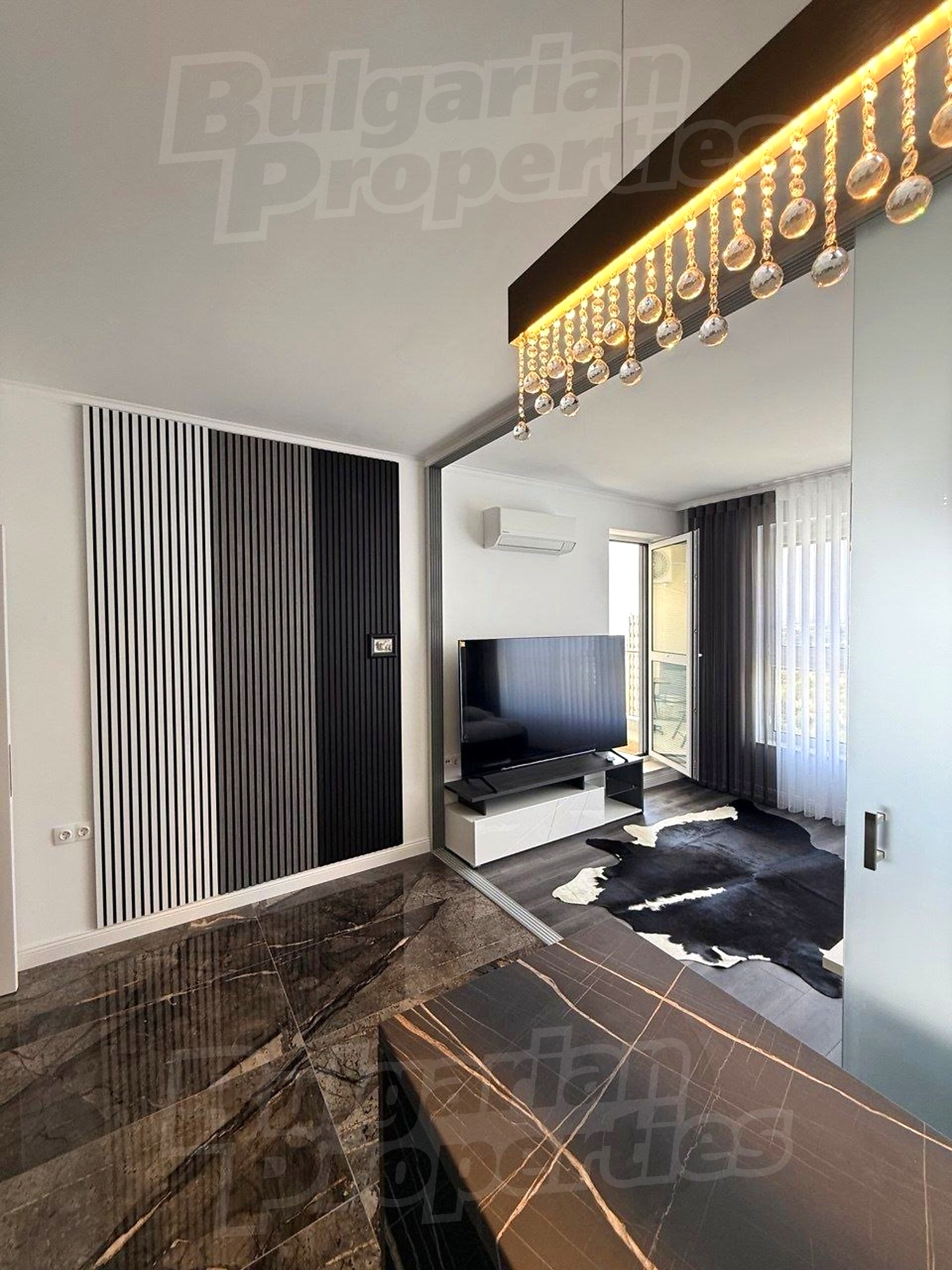 inside, living room, balcony, furnished
