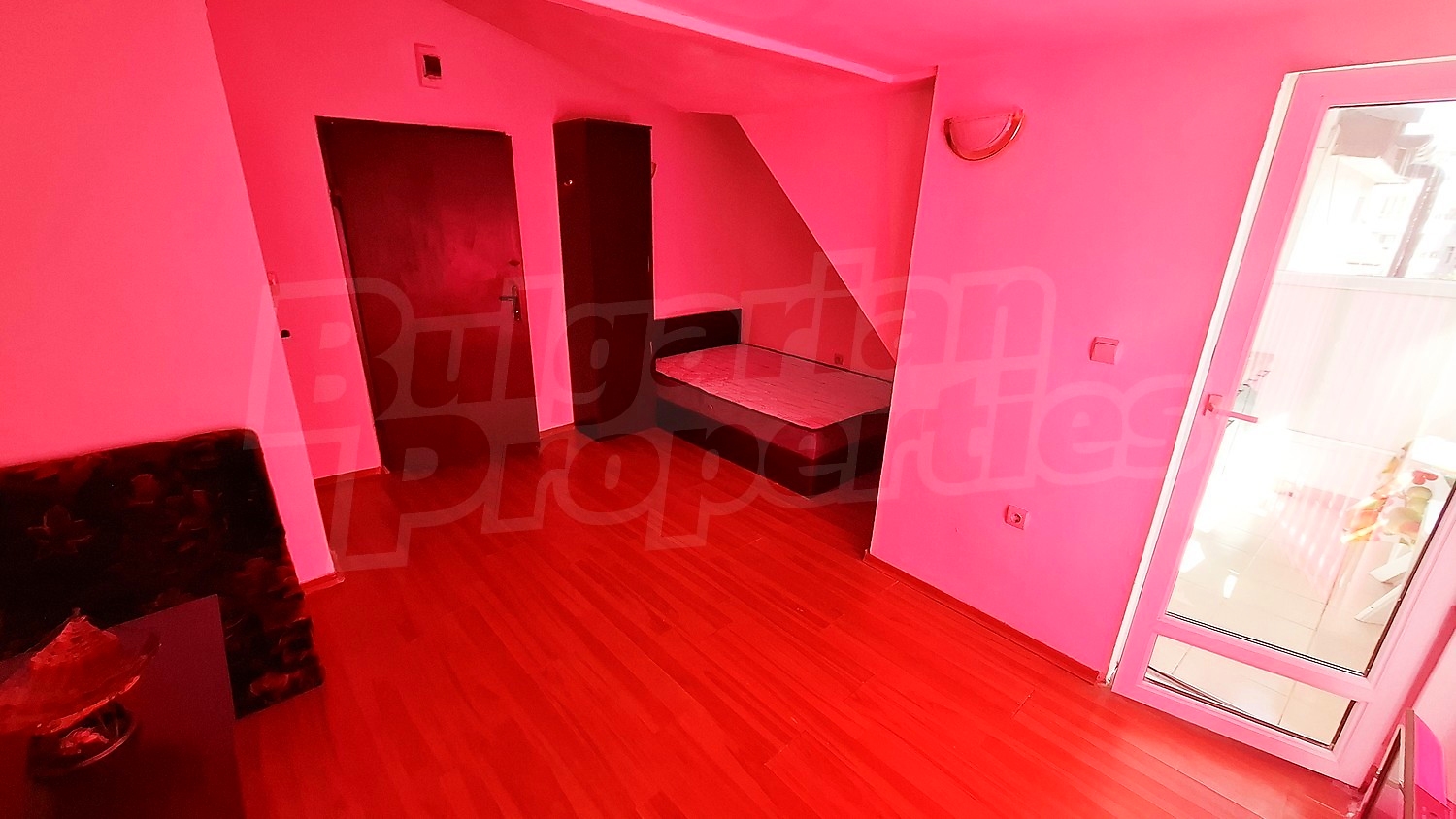 inside, bedroom, balcony, furnished