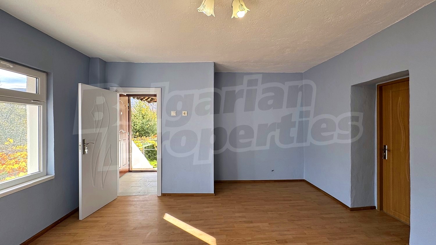 inside, balcony, unfurnished