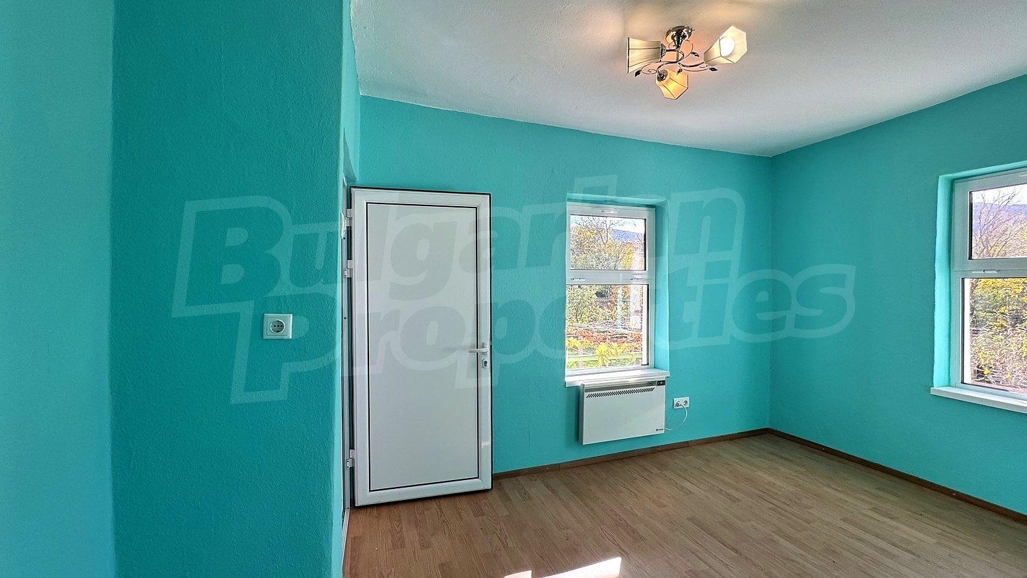 inside, view from balcony, unfurnished