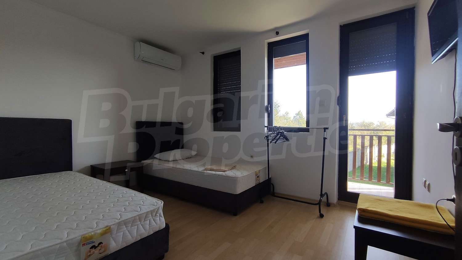 inside, bedroom, balcony