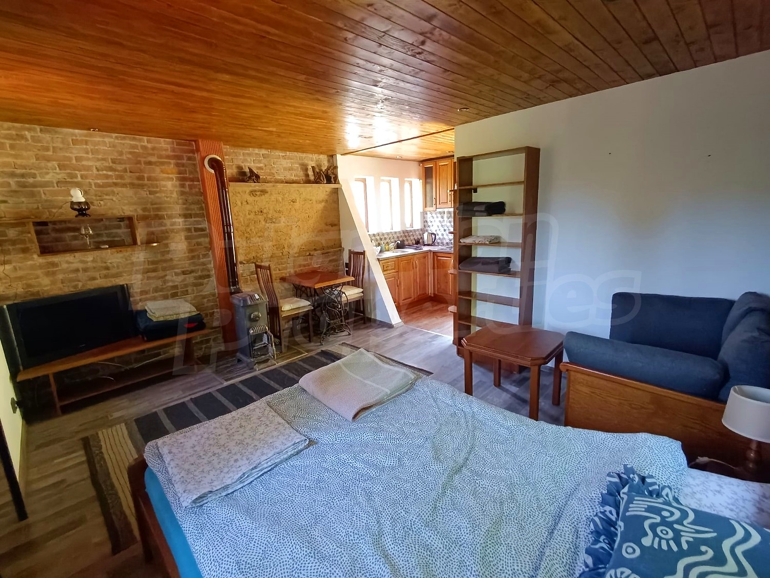 inside, living room, kitchen, furnished