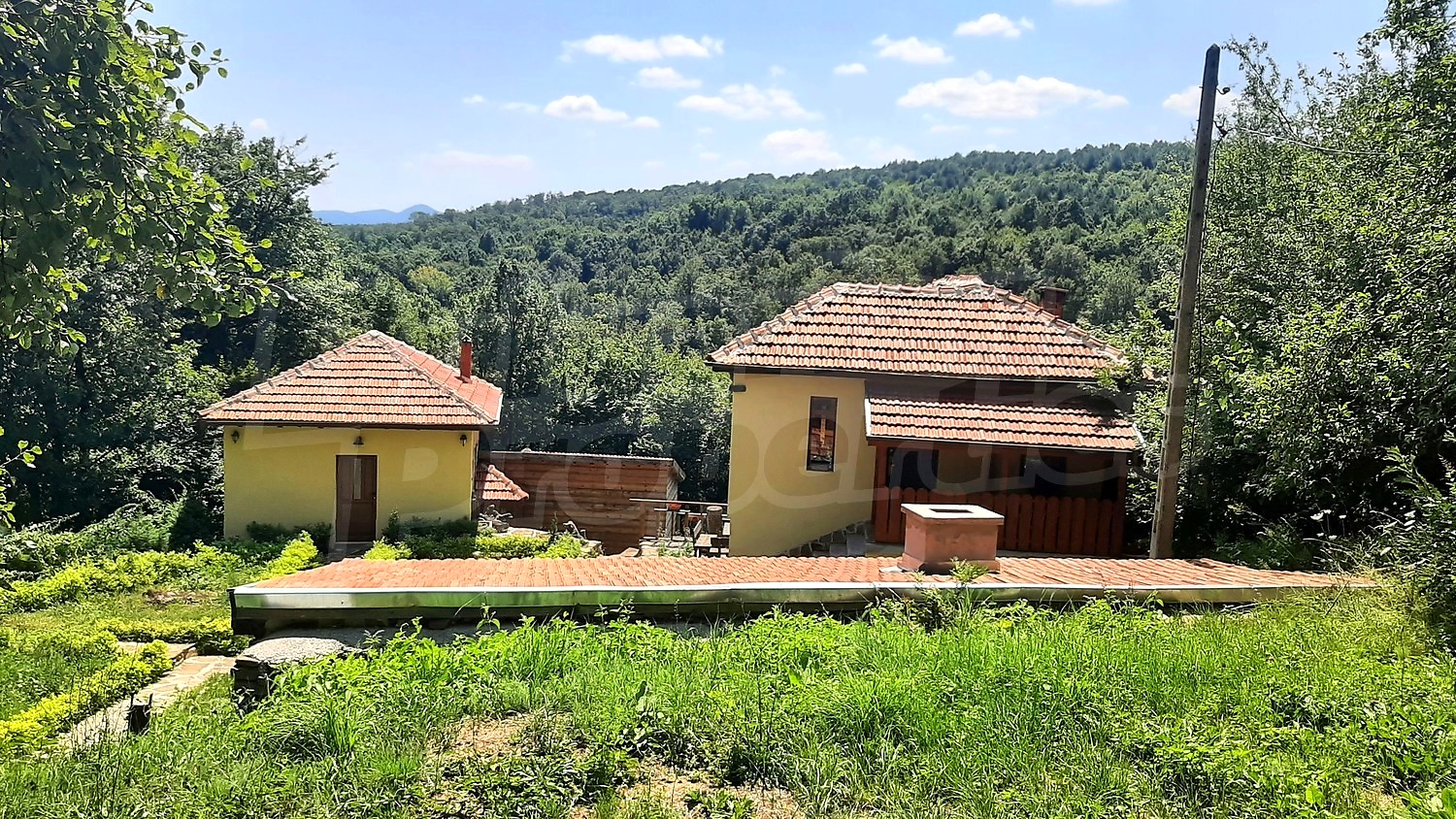 outside, green area, facade, mountain