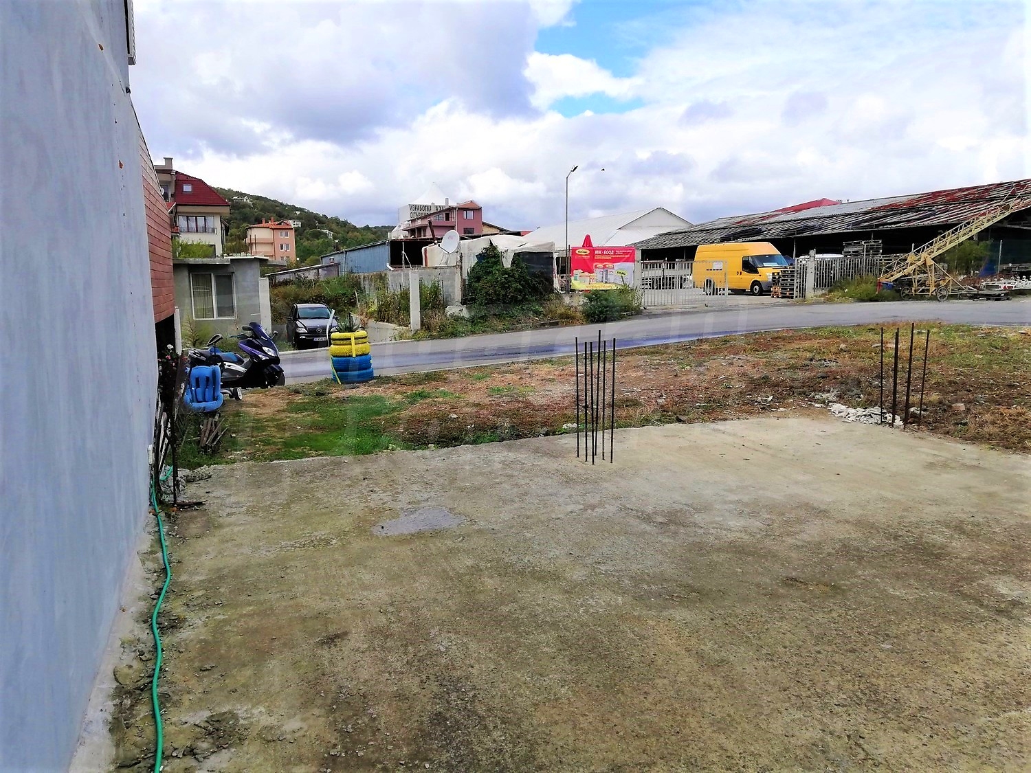 outside, parking