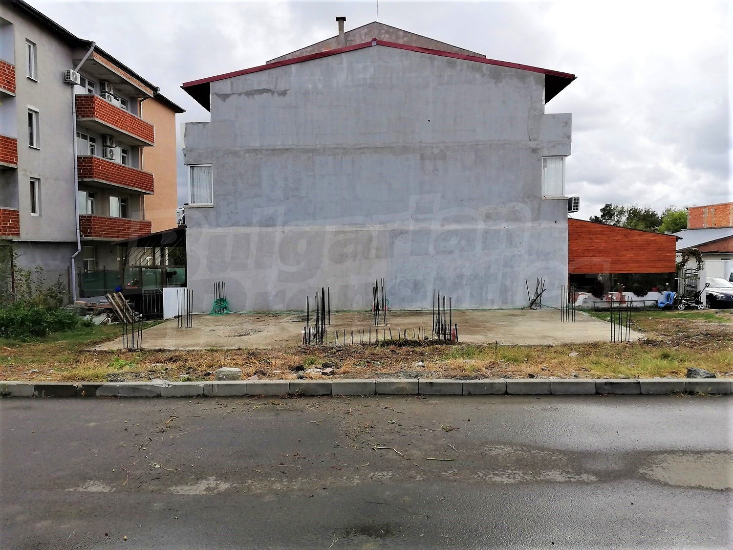 facade, outside, parking