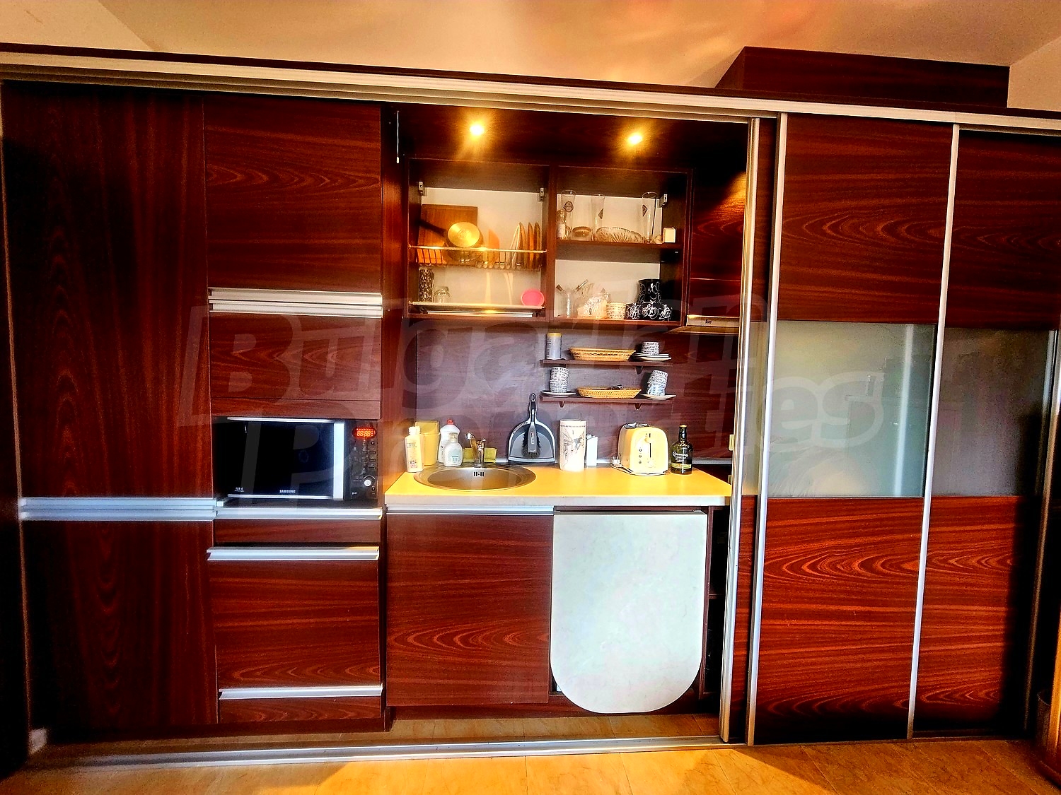inside, kitchen, furnished