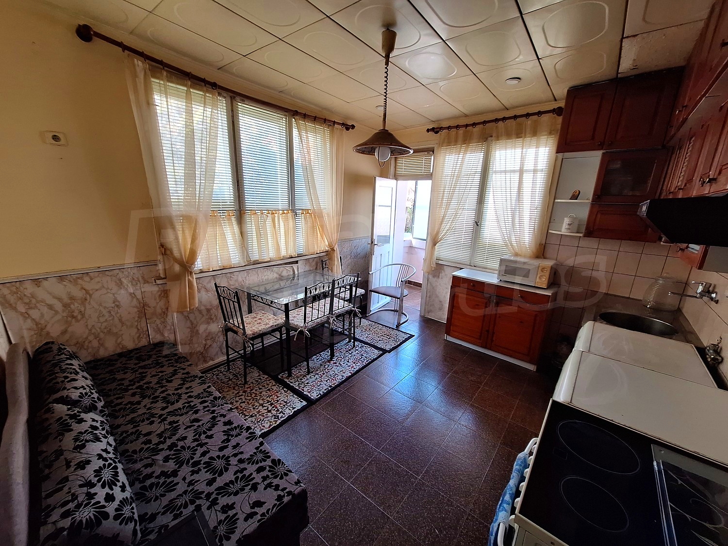 inside, kitchen, furnished
