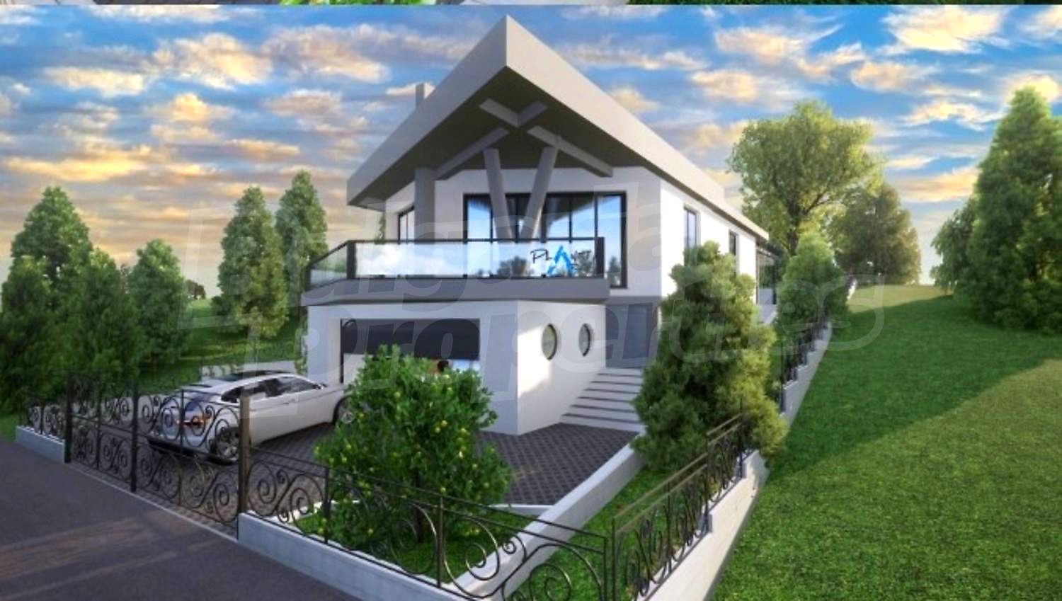 facade, garden, outside, green area