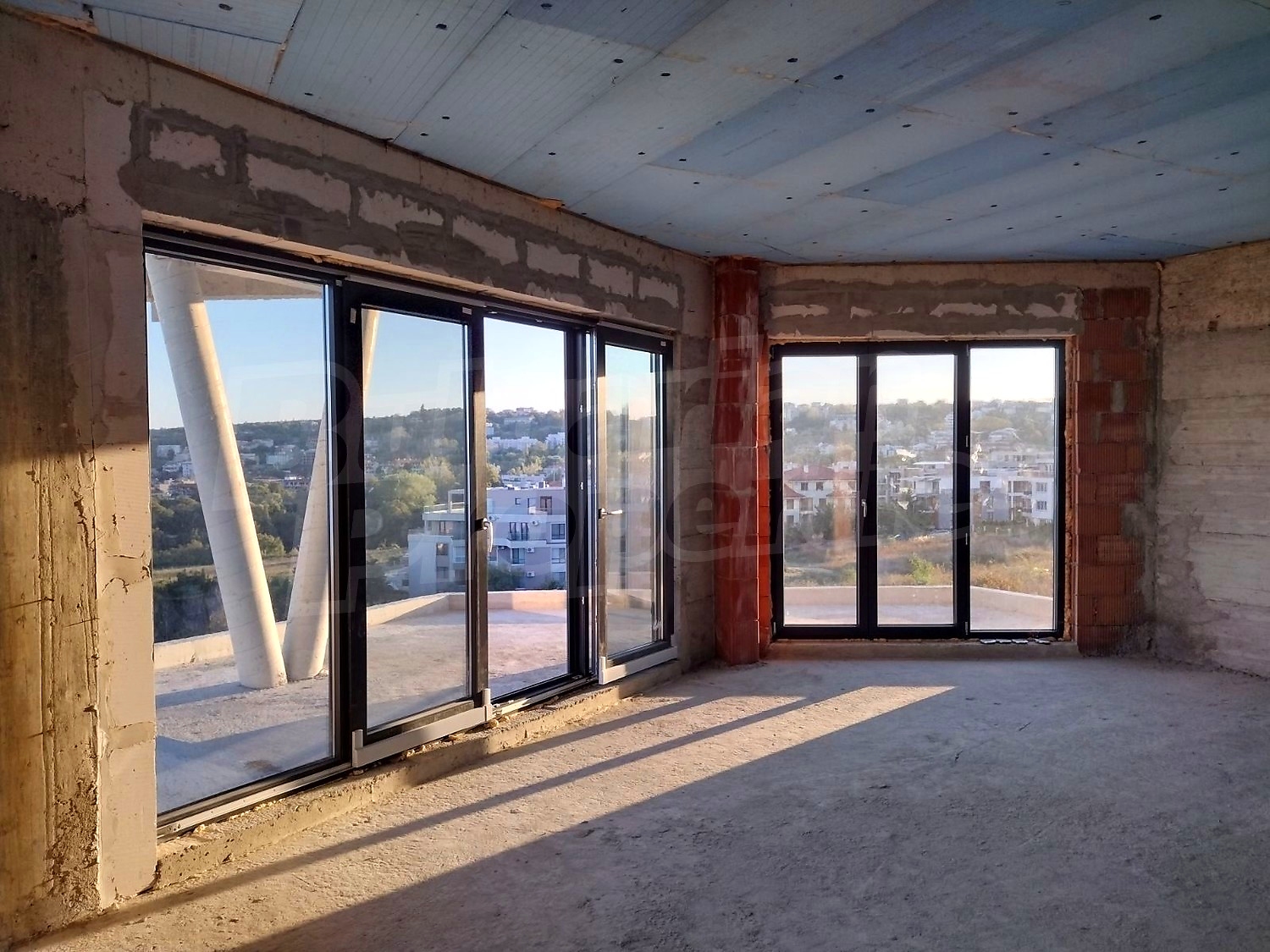 inside, view from balcony