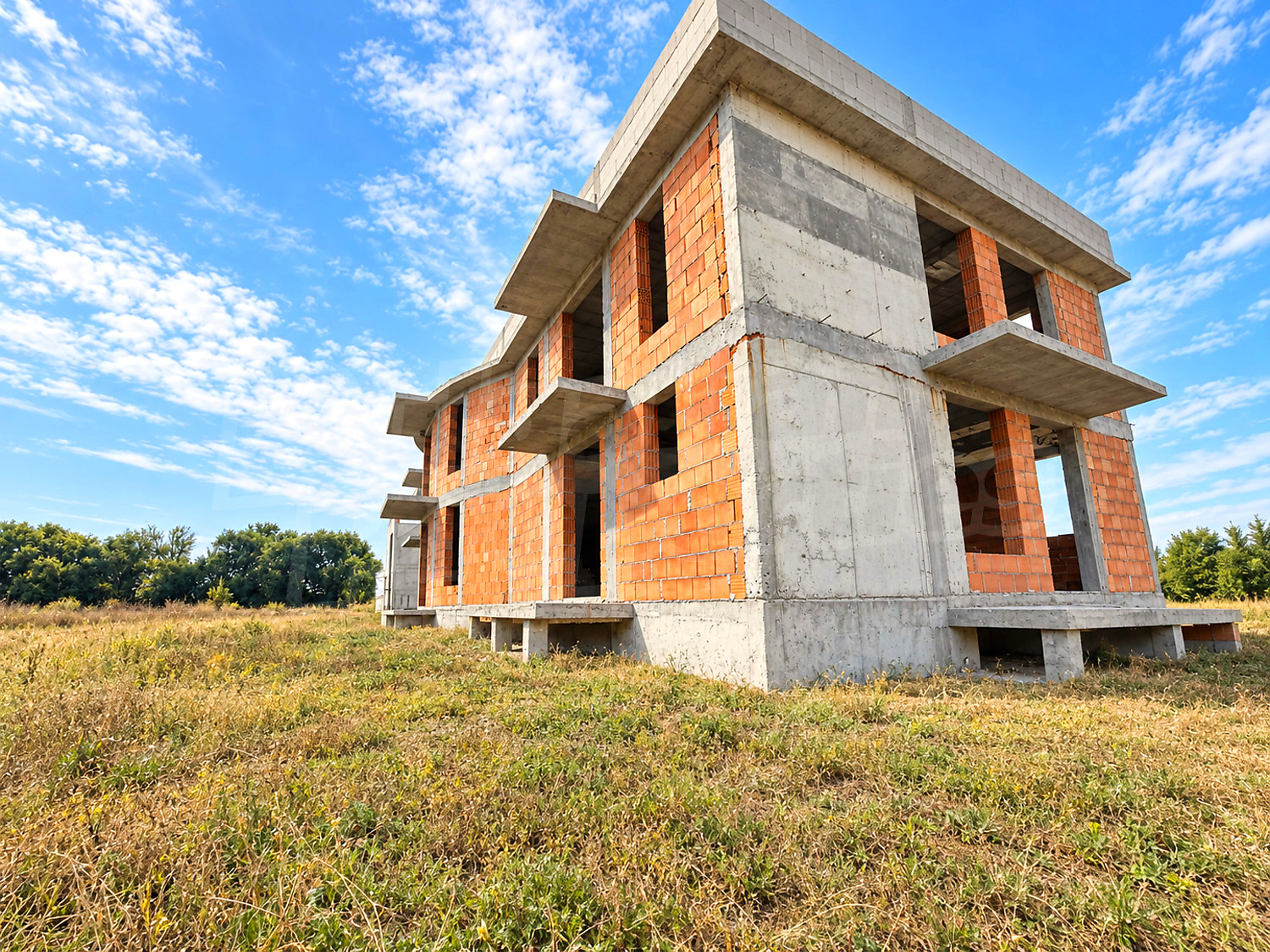 outside, facade, green area