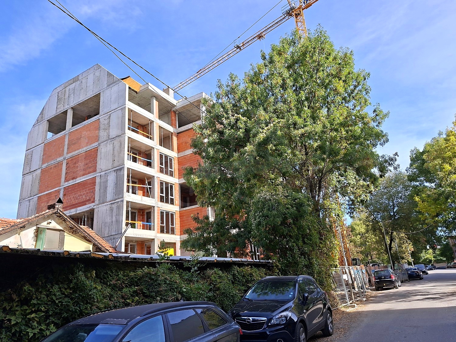 facade, outside, parking