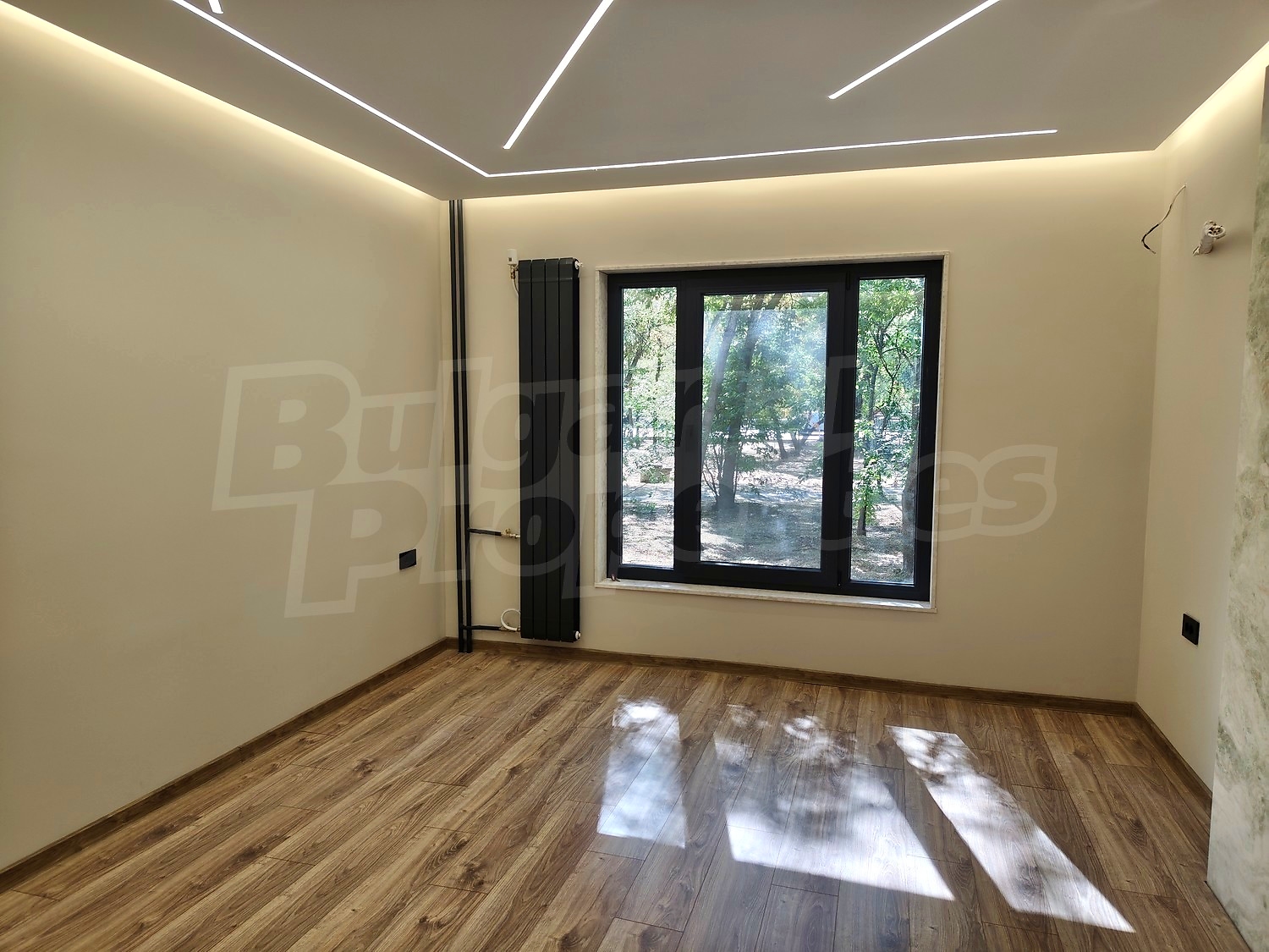 inside, view from balcony, unfurnished, green area