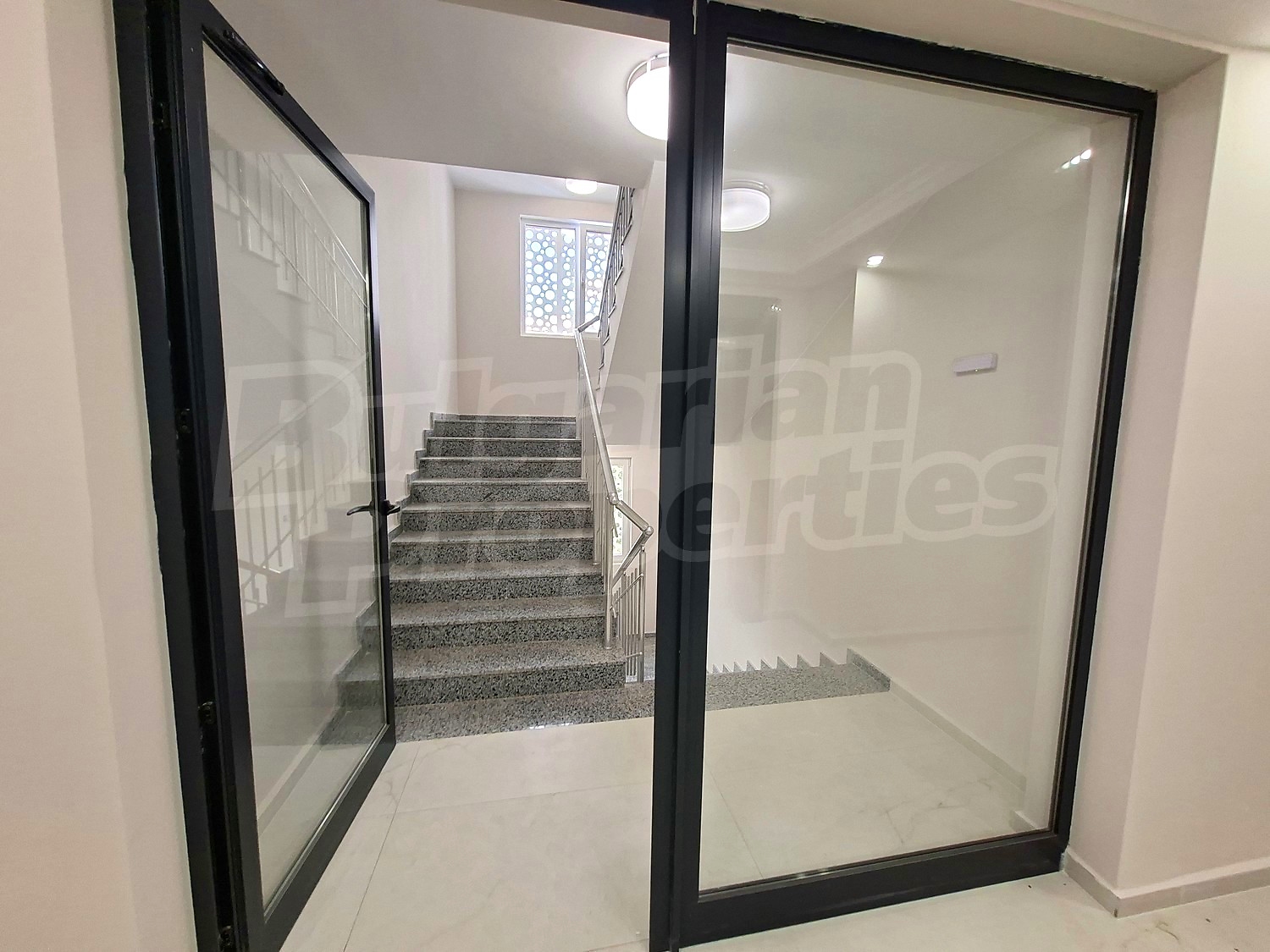 stairs, inside building entrance