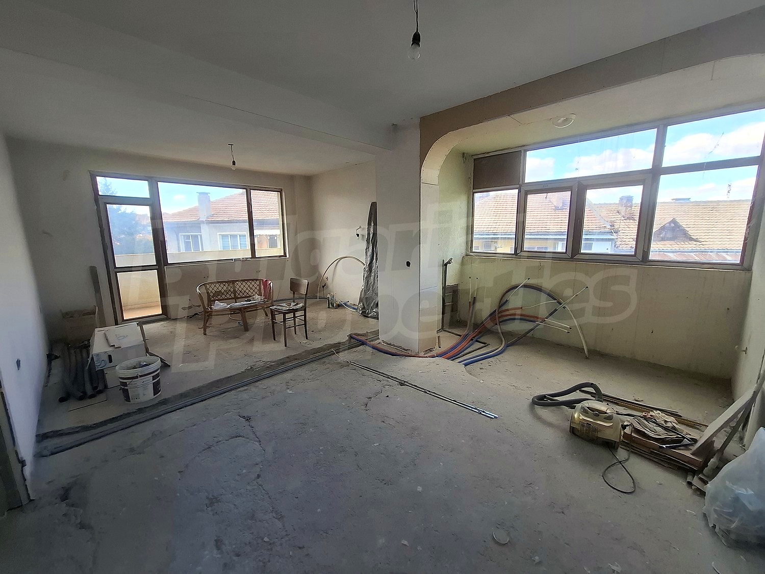 inside, unfurnished