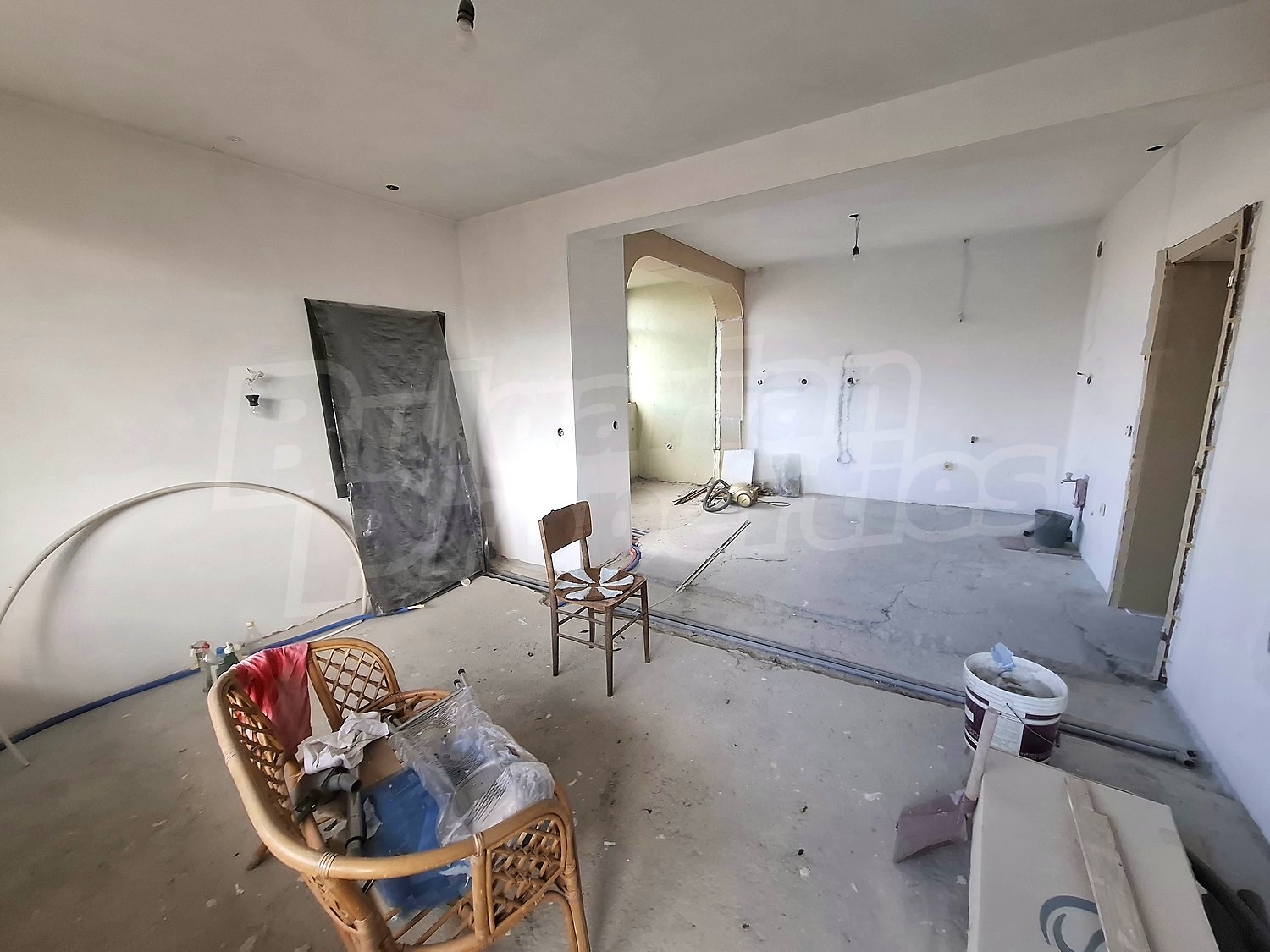 inside, unfurnished
