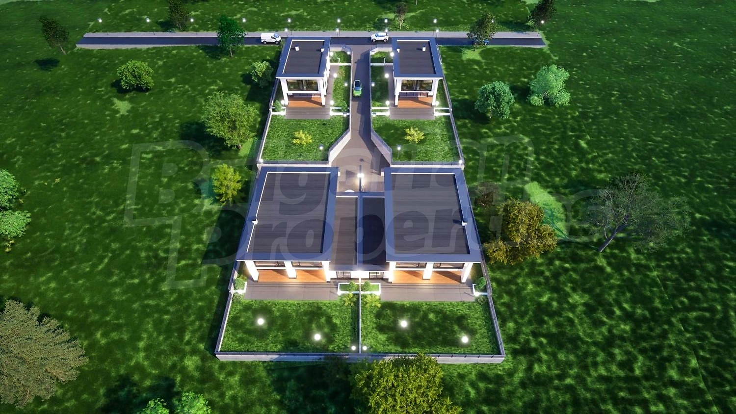 outside, green area, facade, garden