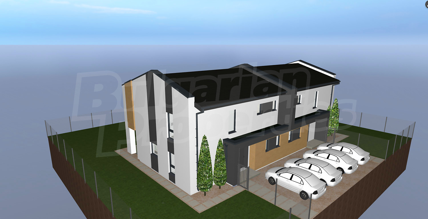 outside, facade, parking, green area