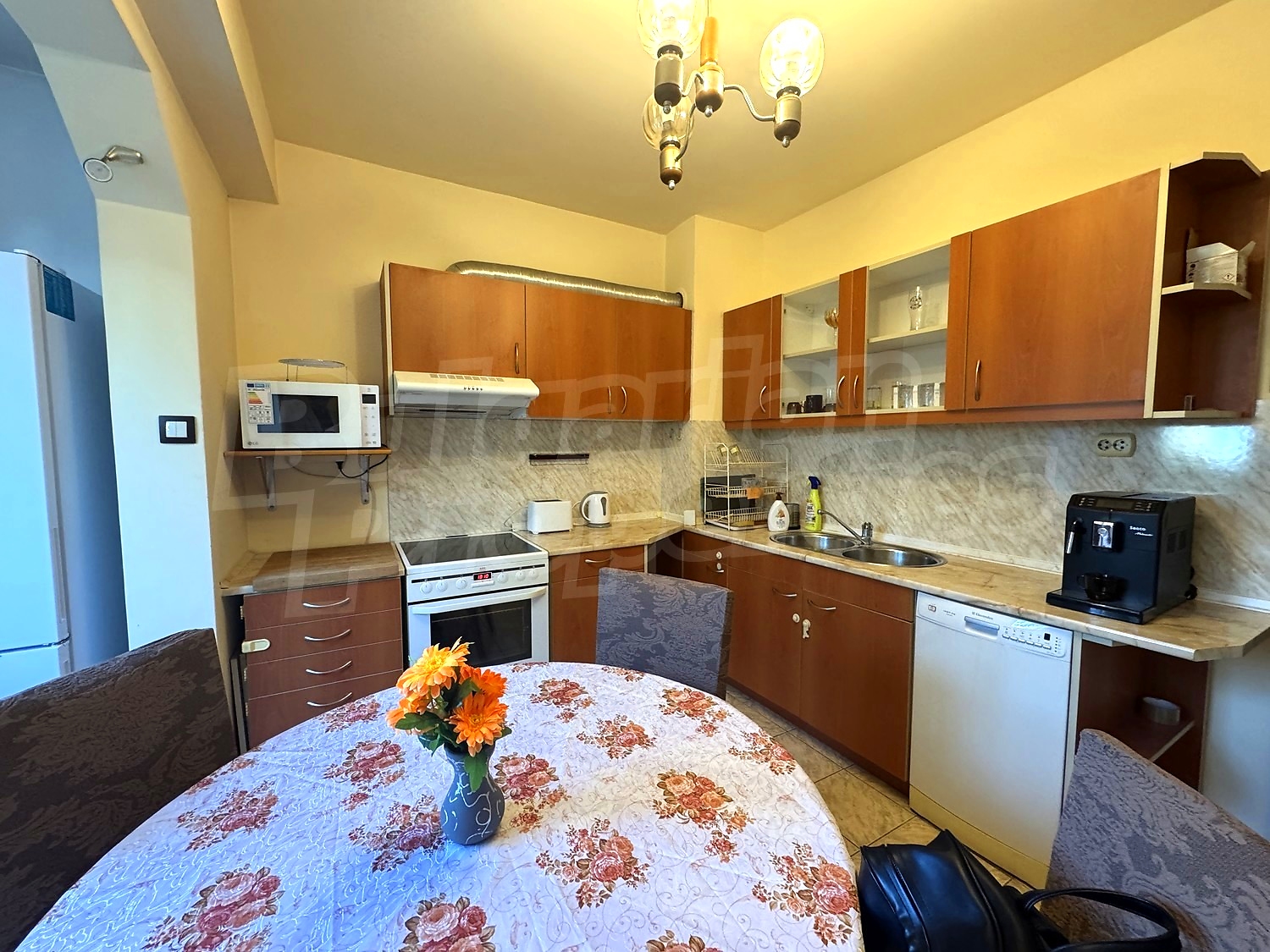 inside, kitchen, furnished
