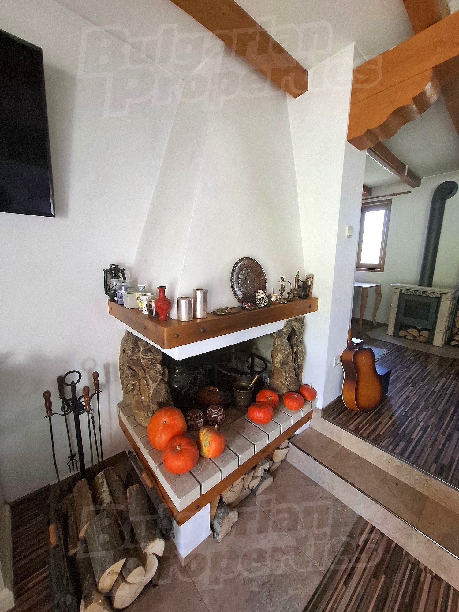 inside, fireplace, furnished