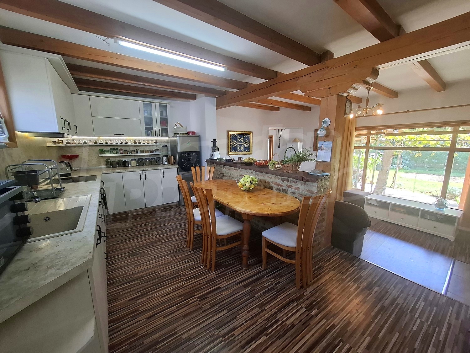 inside, kitchen, furnished