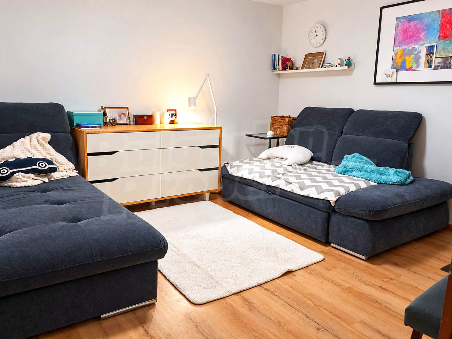 inside, living room, furnished