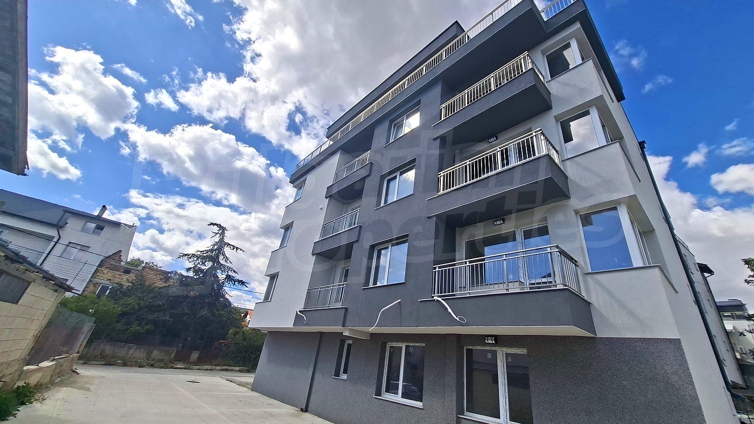 facade, outside, parking