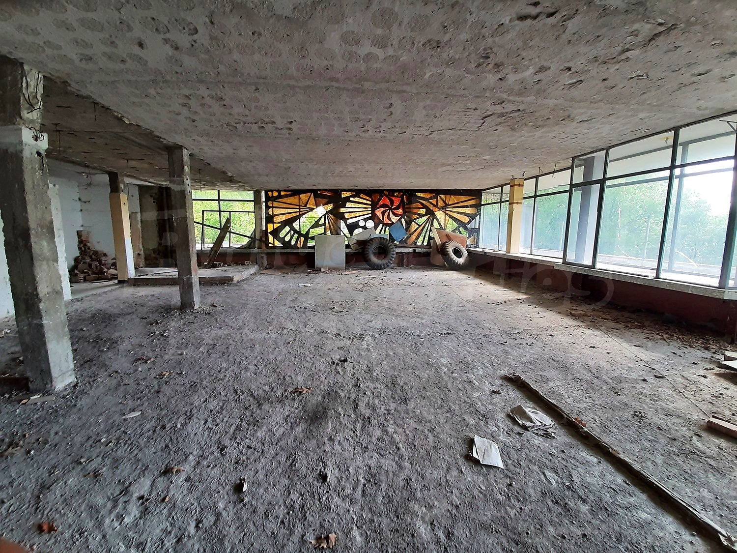 inside, view from balcony