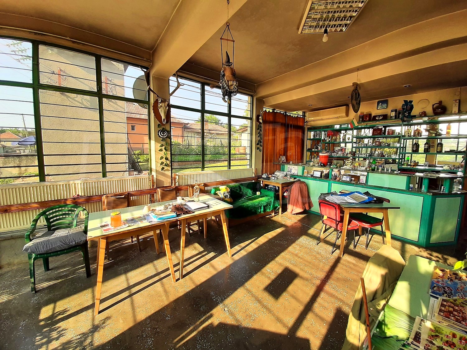 inside, furnished