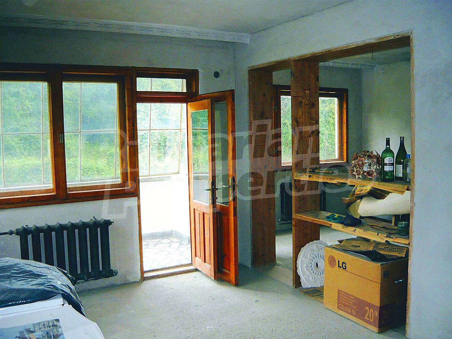 inside, balcony, unfurnished