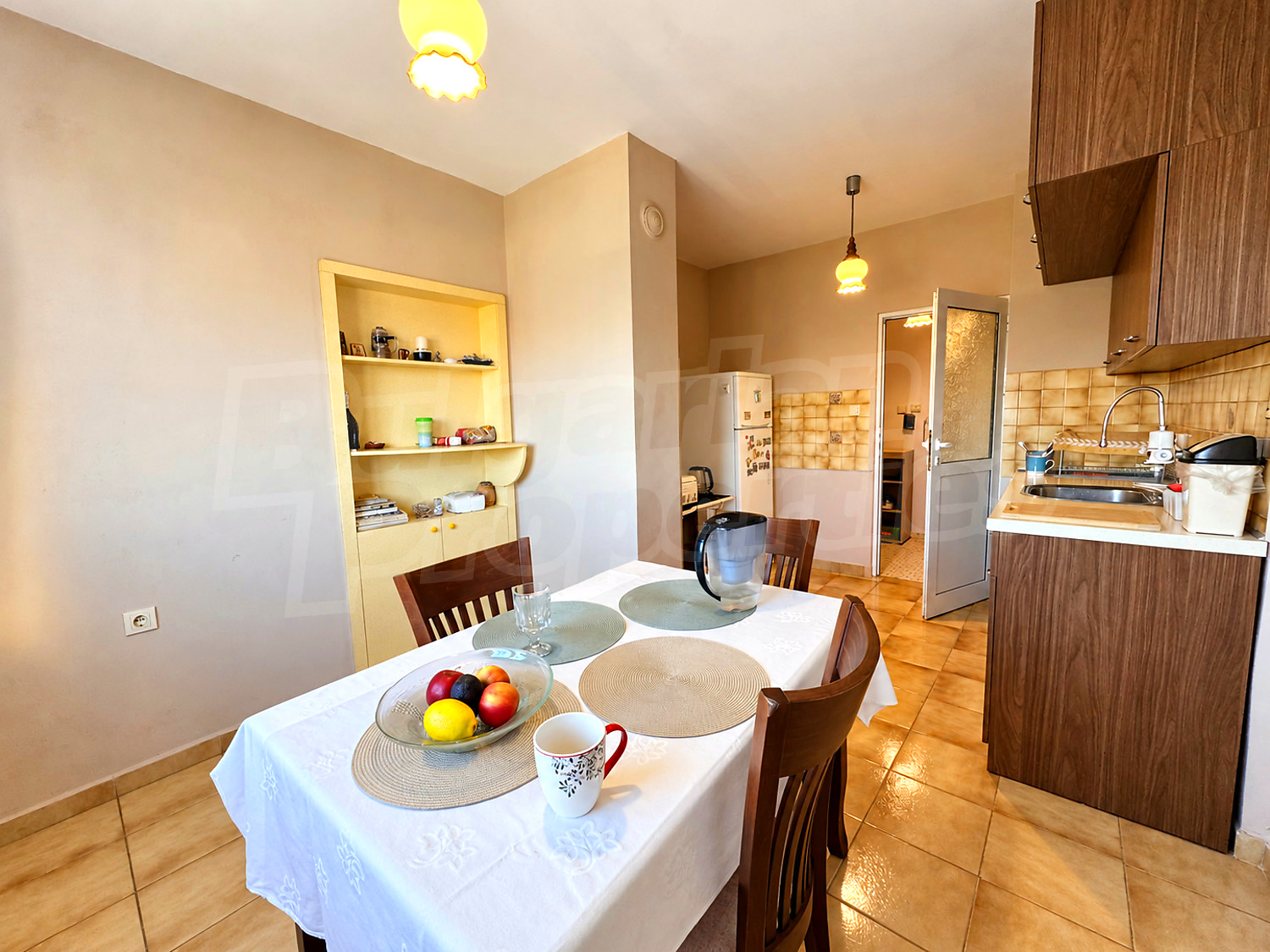 inside, kitchen, furnished