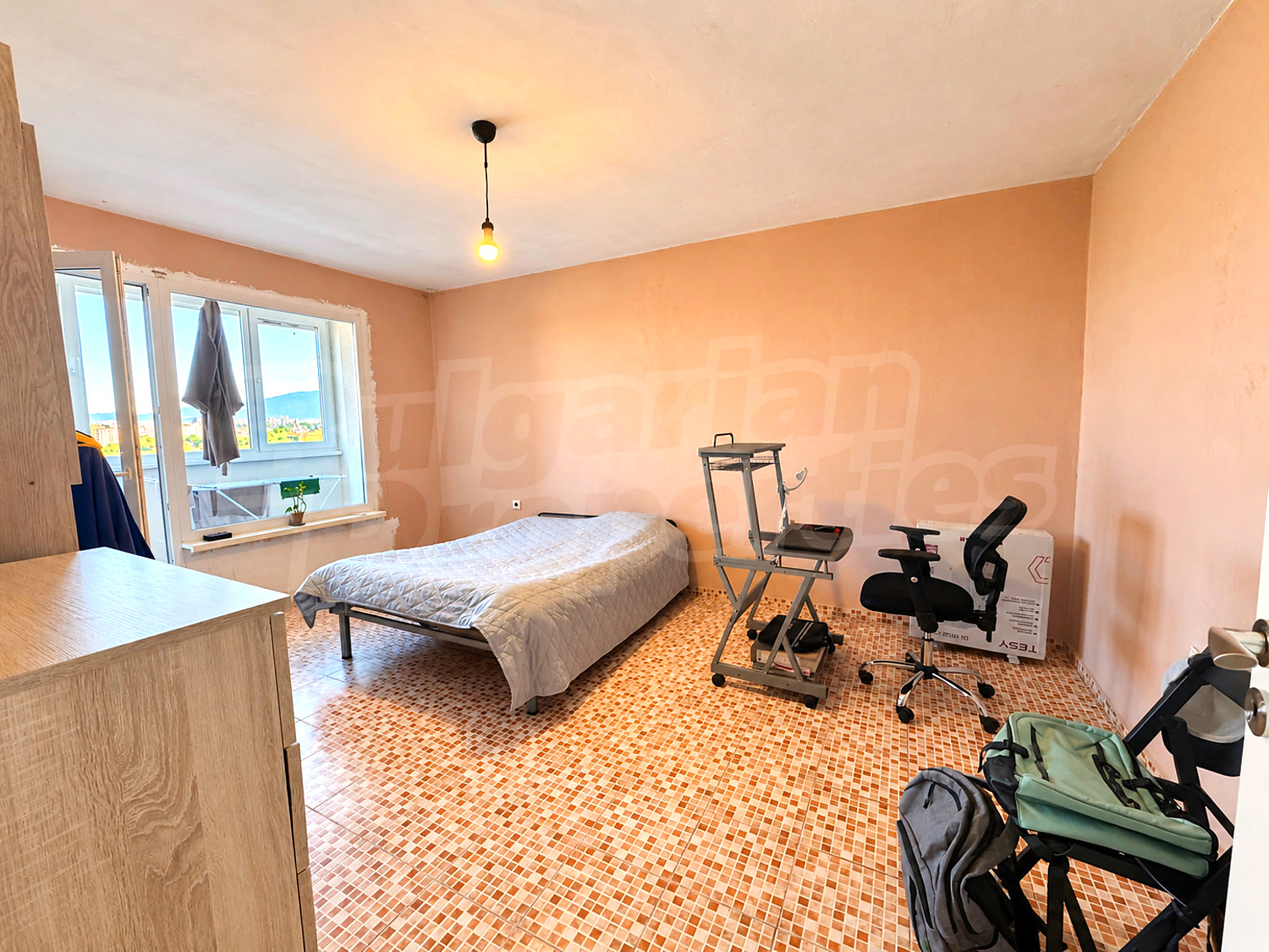 bedroom, inside, furnished