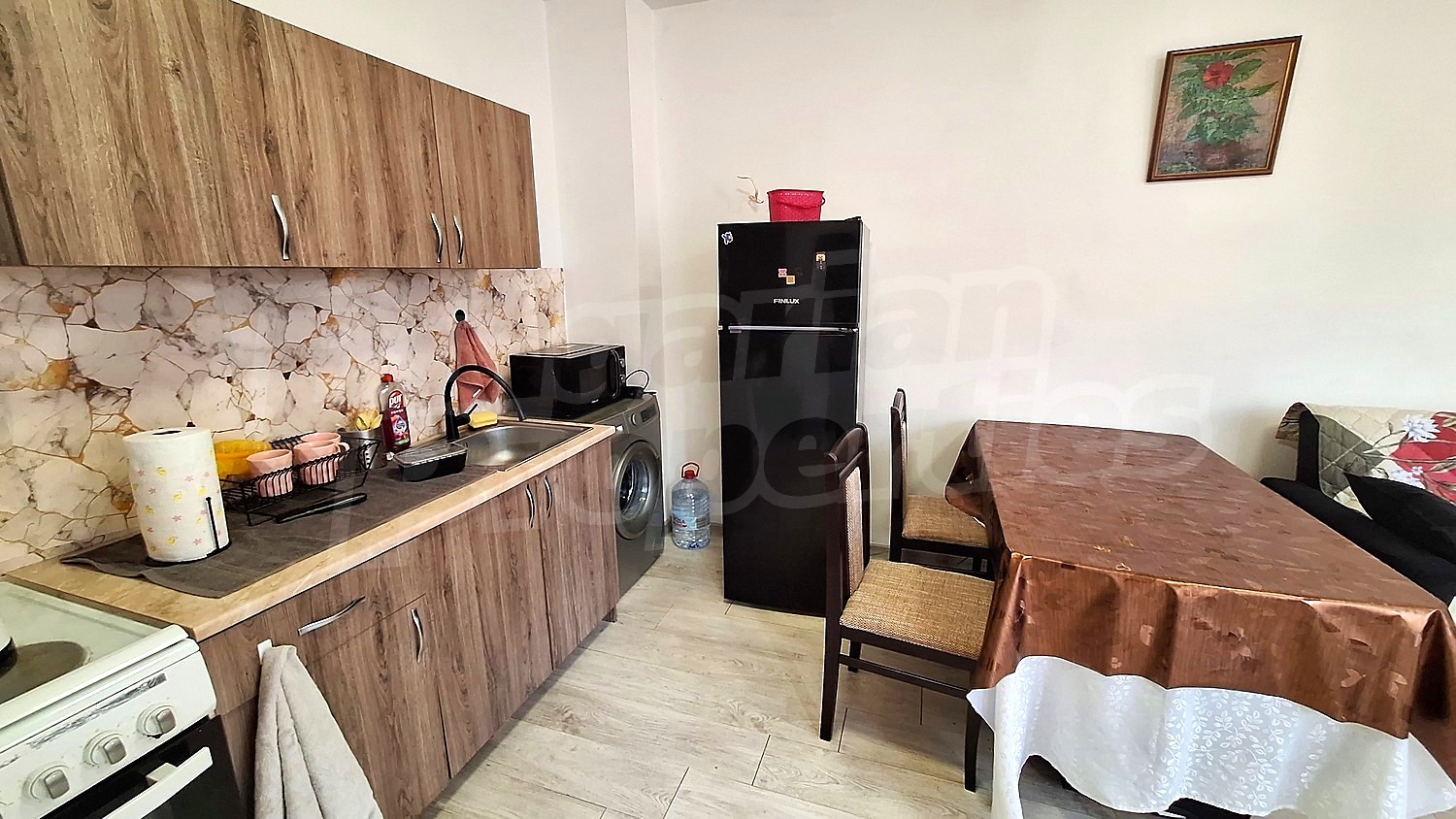 inside, kitchen, furnished