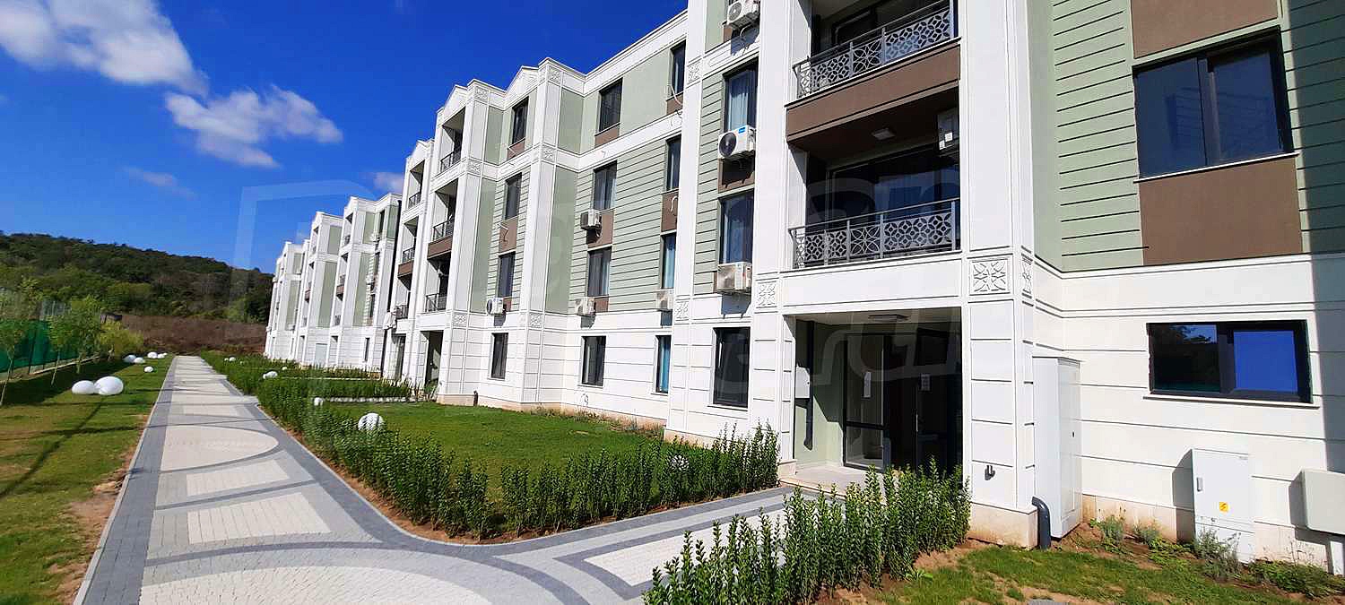 outside, facade, green area